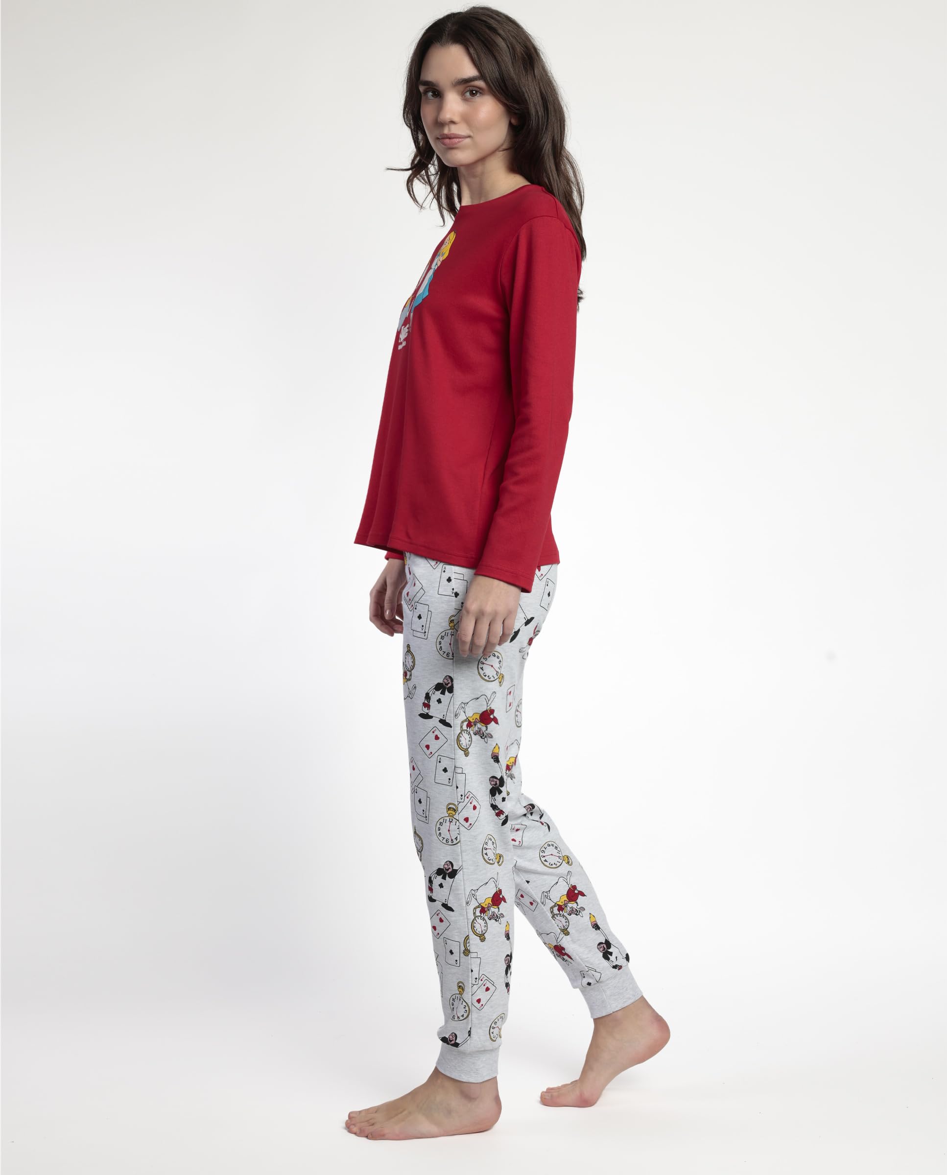 Disney Pijama Manga Larga Red Alice in Wonderland para Mujer