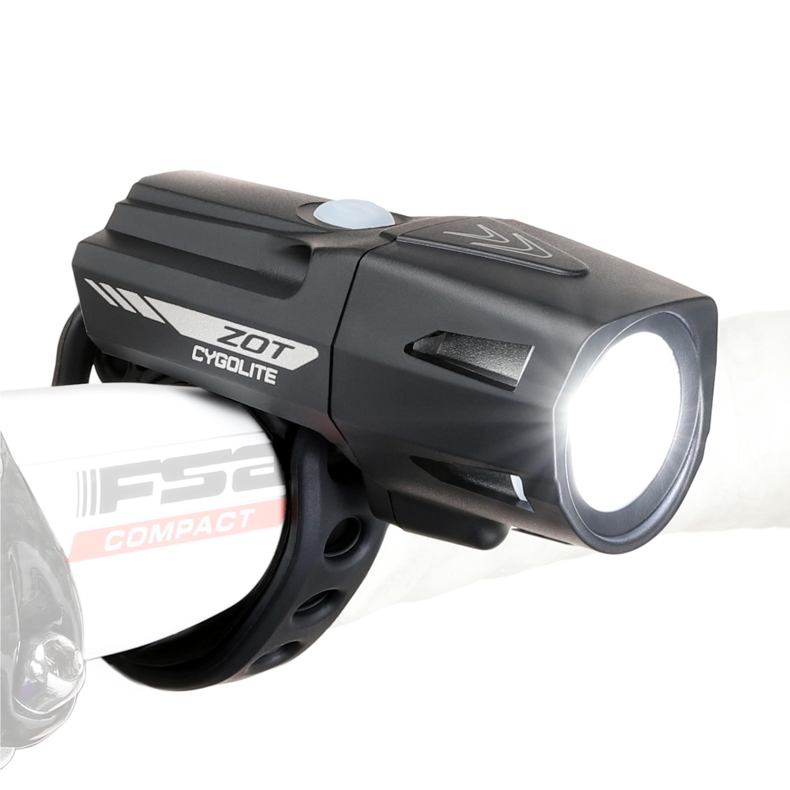 Cygolite Zot 600 Lumen Luce Bicicletta - 8 Modalità di Luce - Uso Giorno e Notte - Compatto, Durevole, Impermeabile IP67 - Supporto rigido sicuro - Ricaricabile USB - per bici da strada e pendolari