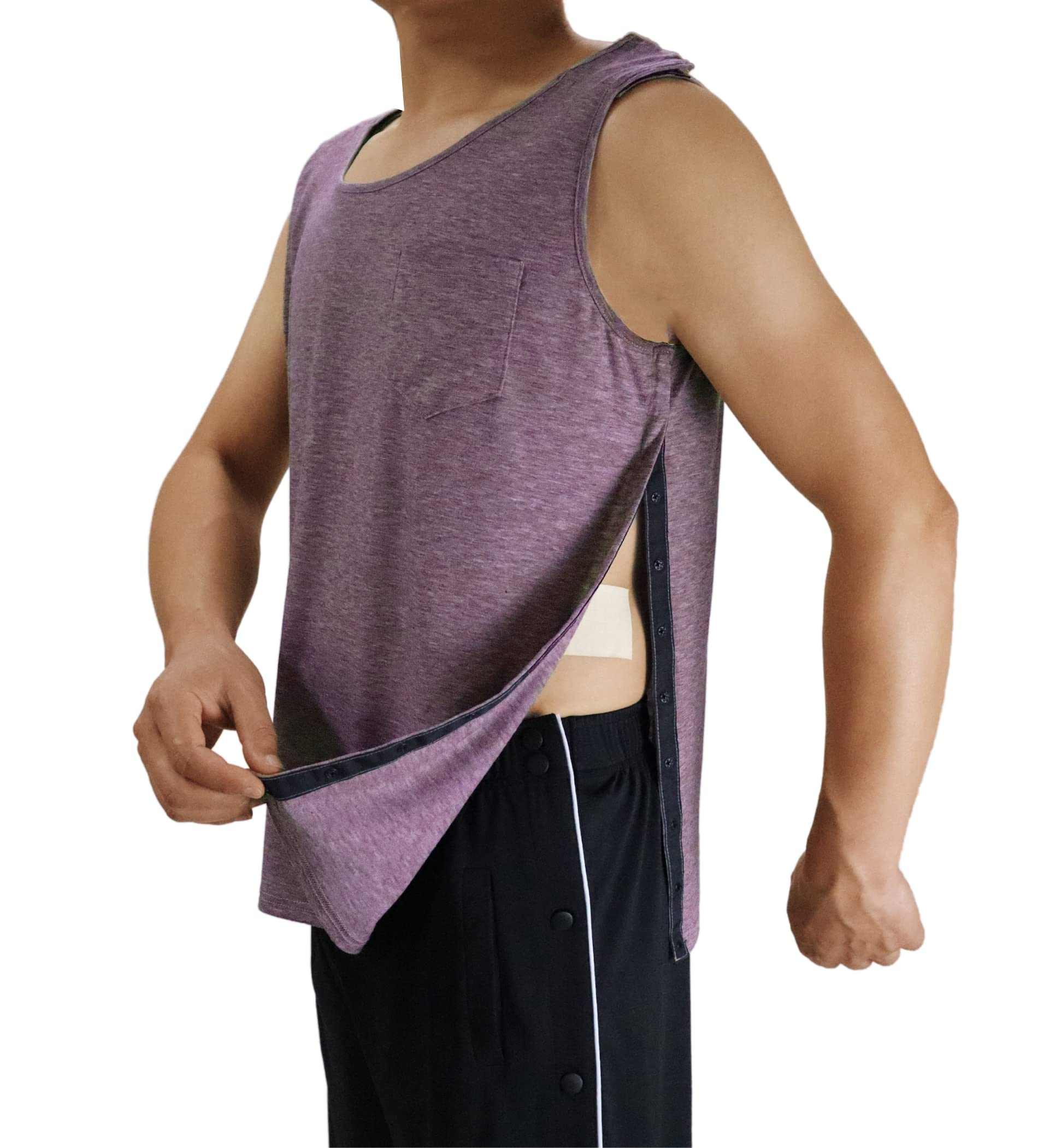 Adaptive Clothing For Broken Arm Post Surgery Shirt With Snap Shoulders ...