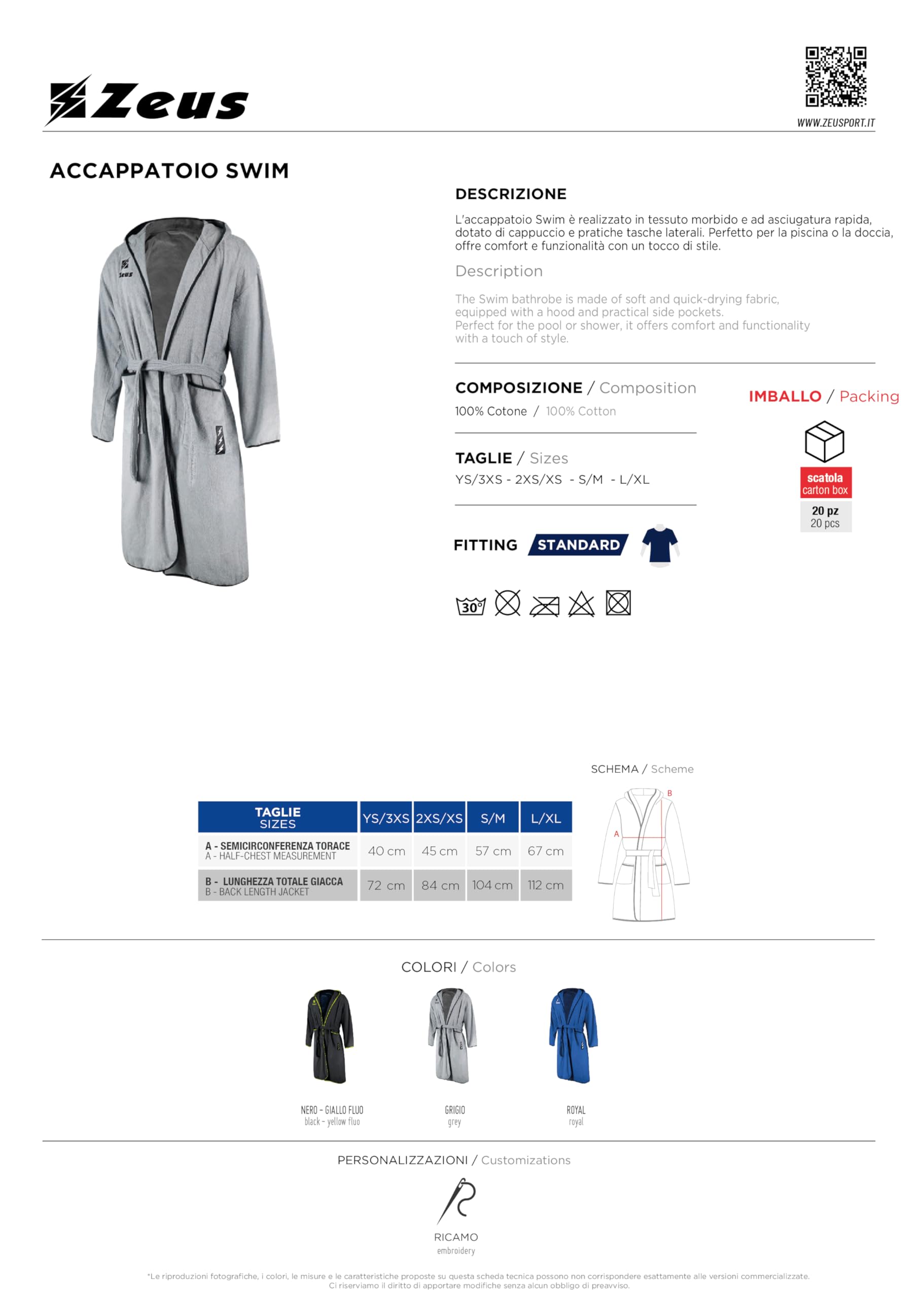 Etoile Accappatoio Swim per Zeus Tessuto Morbido Asciugatura Rapida Cappuccio Pratiche Tasche Laterali Sport Piscina Doccia Tempo Libero Nuoto Mare Comfort Relax
