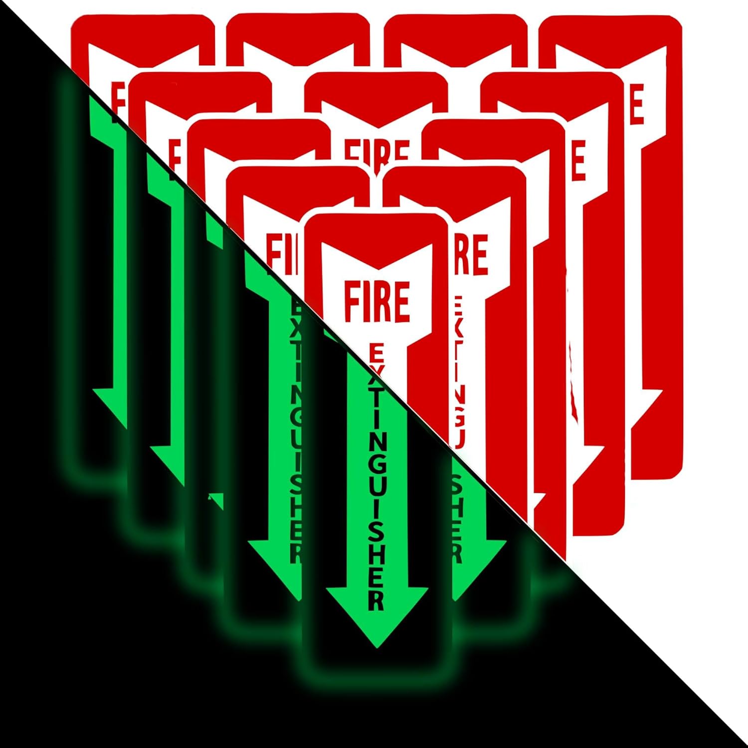 Fire Extinguisher Sign, 12 Pack Of Fire Extinguisher