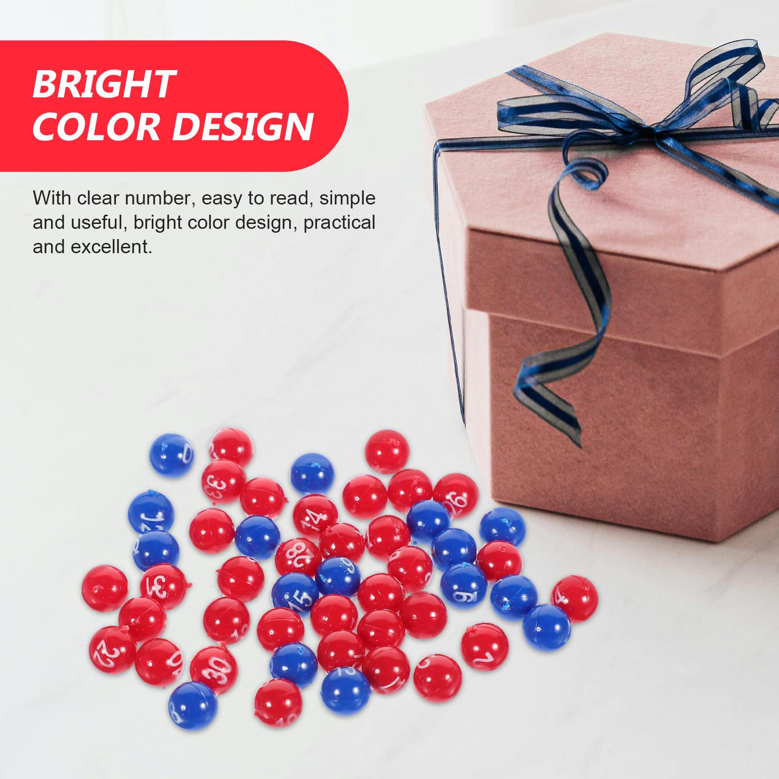Cabilock 1 Pack Assorted Color Numbered Raffle Balls for Party Games Draws, and Event Activities - Image 2