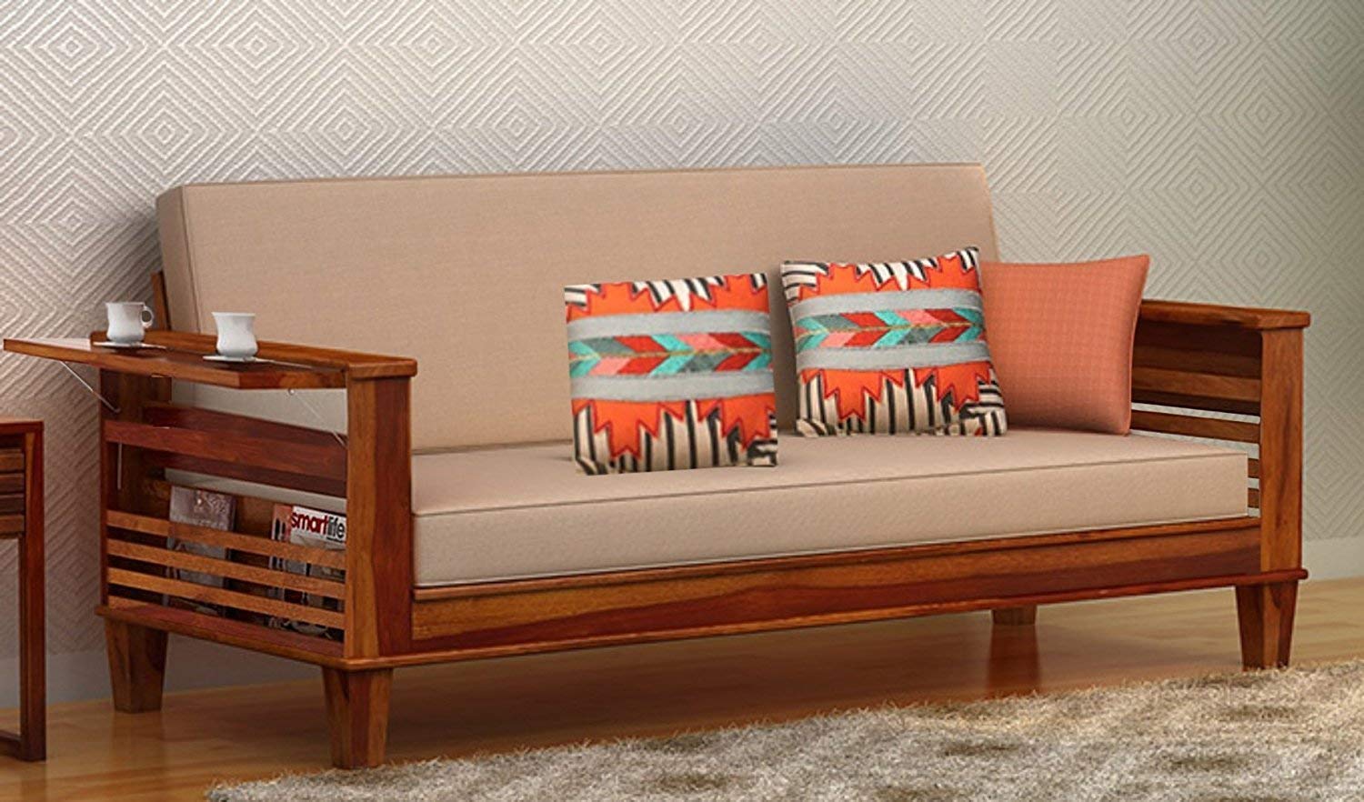 MAMTA DECORATION Sheesham Wood Sofa Cum Bed Living Room| Honey Finesh MAMTA DECORATION Sheesham Wood Sofa Cum Bed Living Room| Honey Finesh