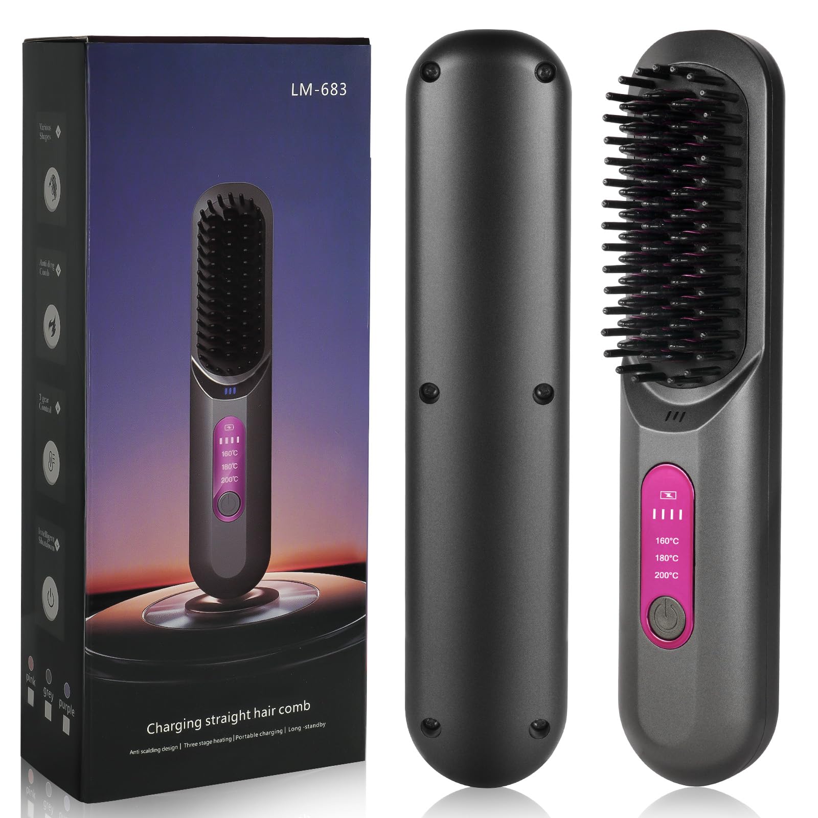 LOPHE Go Brush Pro Hair Straightener Comb