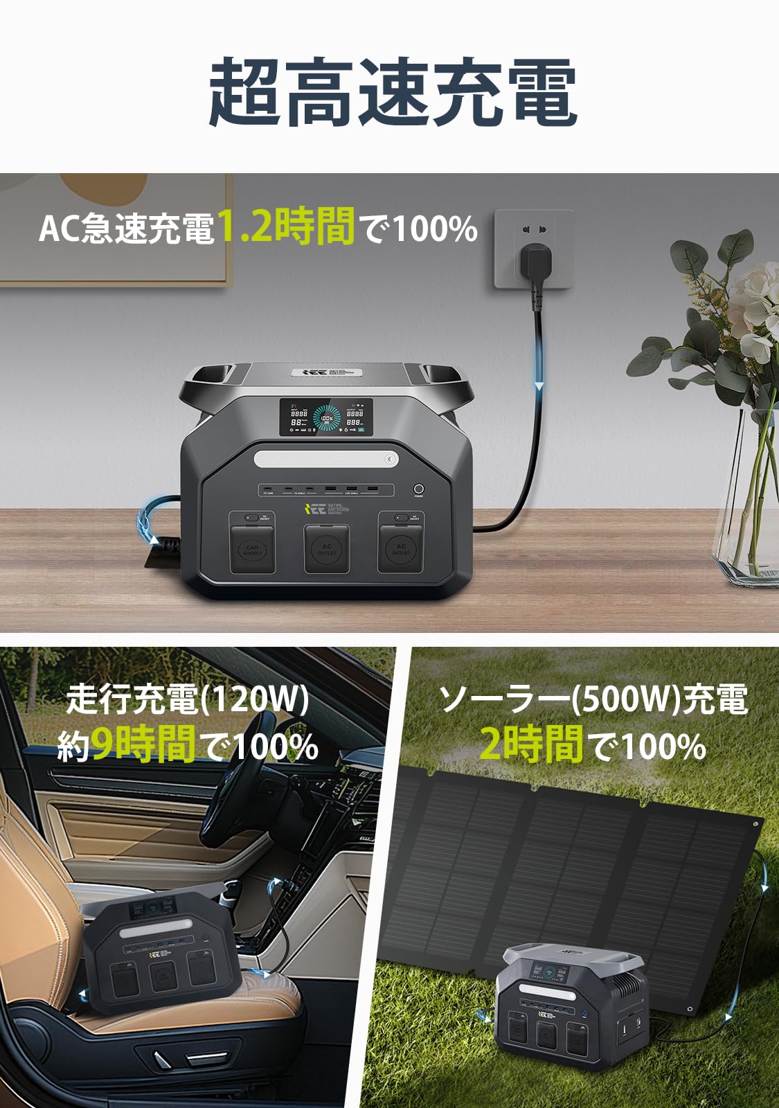 新品　ポータブル電源　リン酸鉄　1024Wh　1800W(瞬間最大3600W) Amazon.co.jp: MARXON ポータブル電源 1800W (サージ 3600W) AC