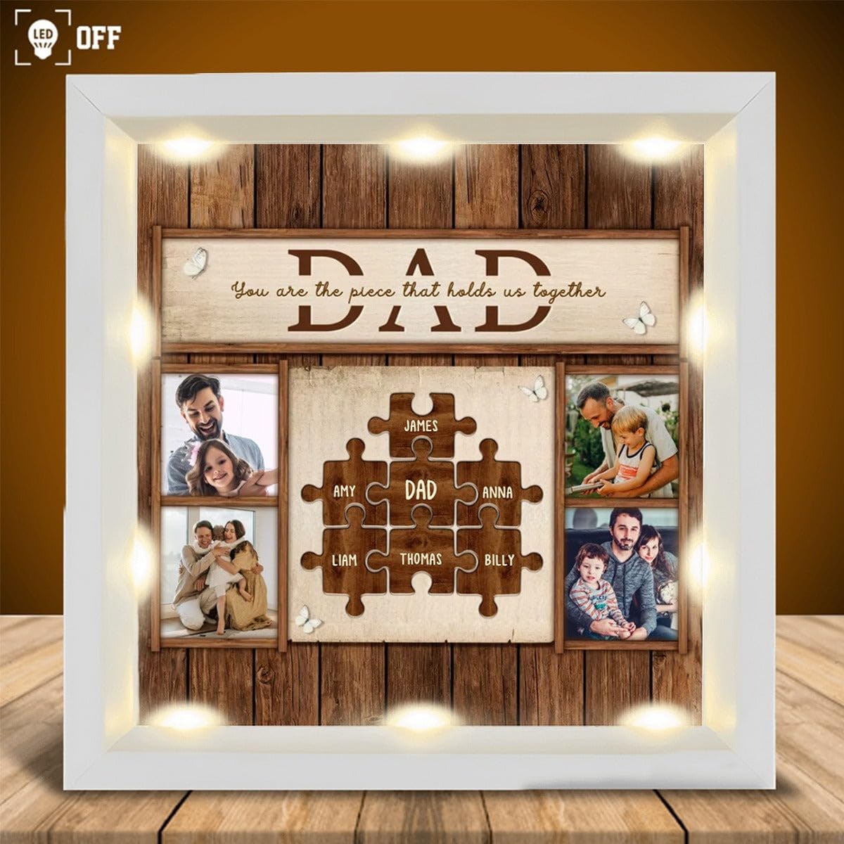 Amazon.com - IZI POD Personalized Dad Light Shadow Box with Kids Amazon.com - IZI POD Personalized Dad Light Shadow Box with Kids