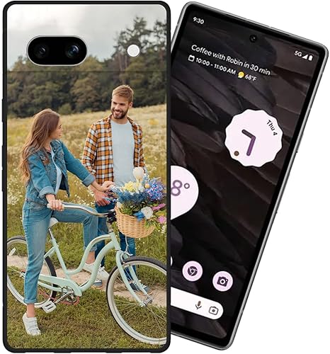 Miniatura 2 de Styletify Funda de fotos personalizada para Google Pixel 7a, funda de silicona a prueba de golpes, funda de teléfono personalizada de caramelo