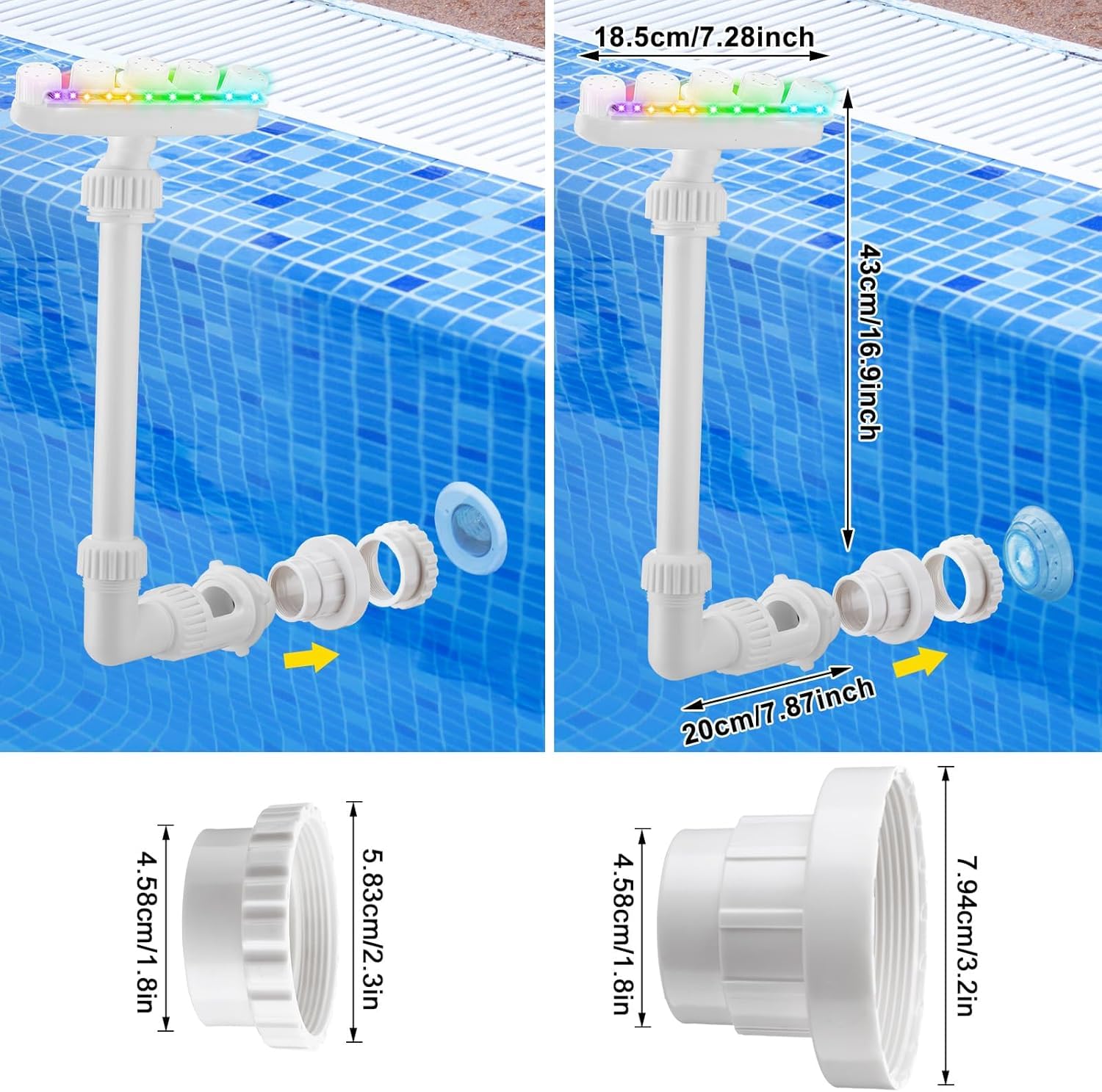Poolbrunnen Mit Fernbedienung & LED-Lichtern – Schwimmender Delfin-Brunnen, Wiederaufladbar, Für Oberirdische & Eingelassene Pools