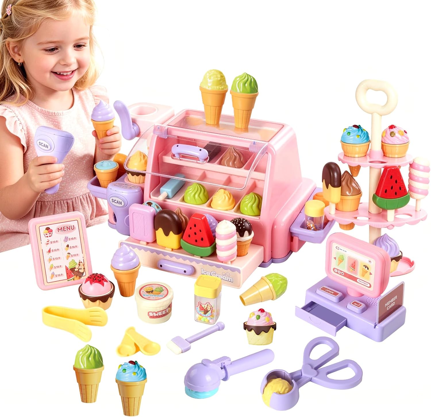 Ice Cream Toy Pretend Play Food
