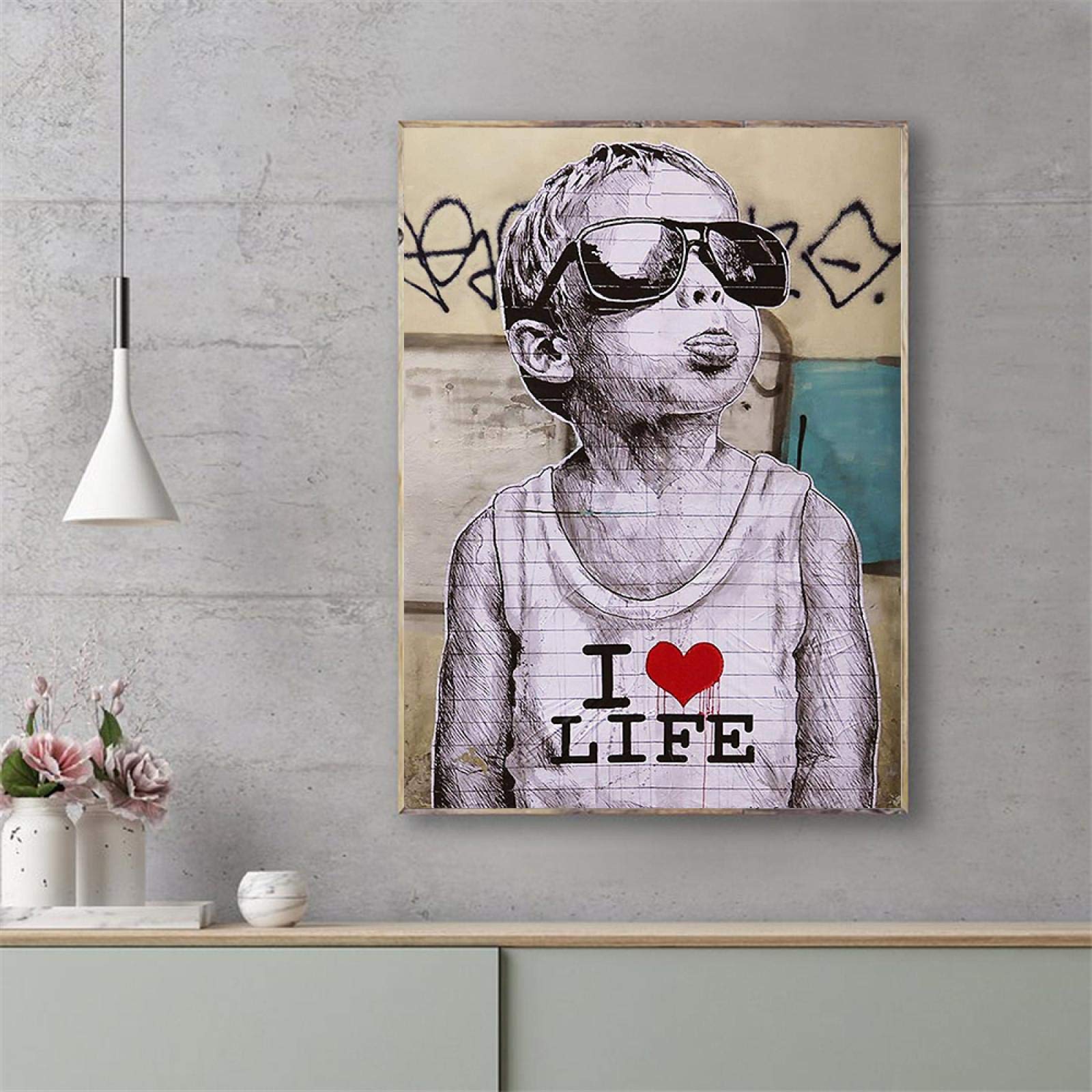 Amazon.co.jp: バンクシー I Love Life ストリート ウォール