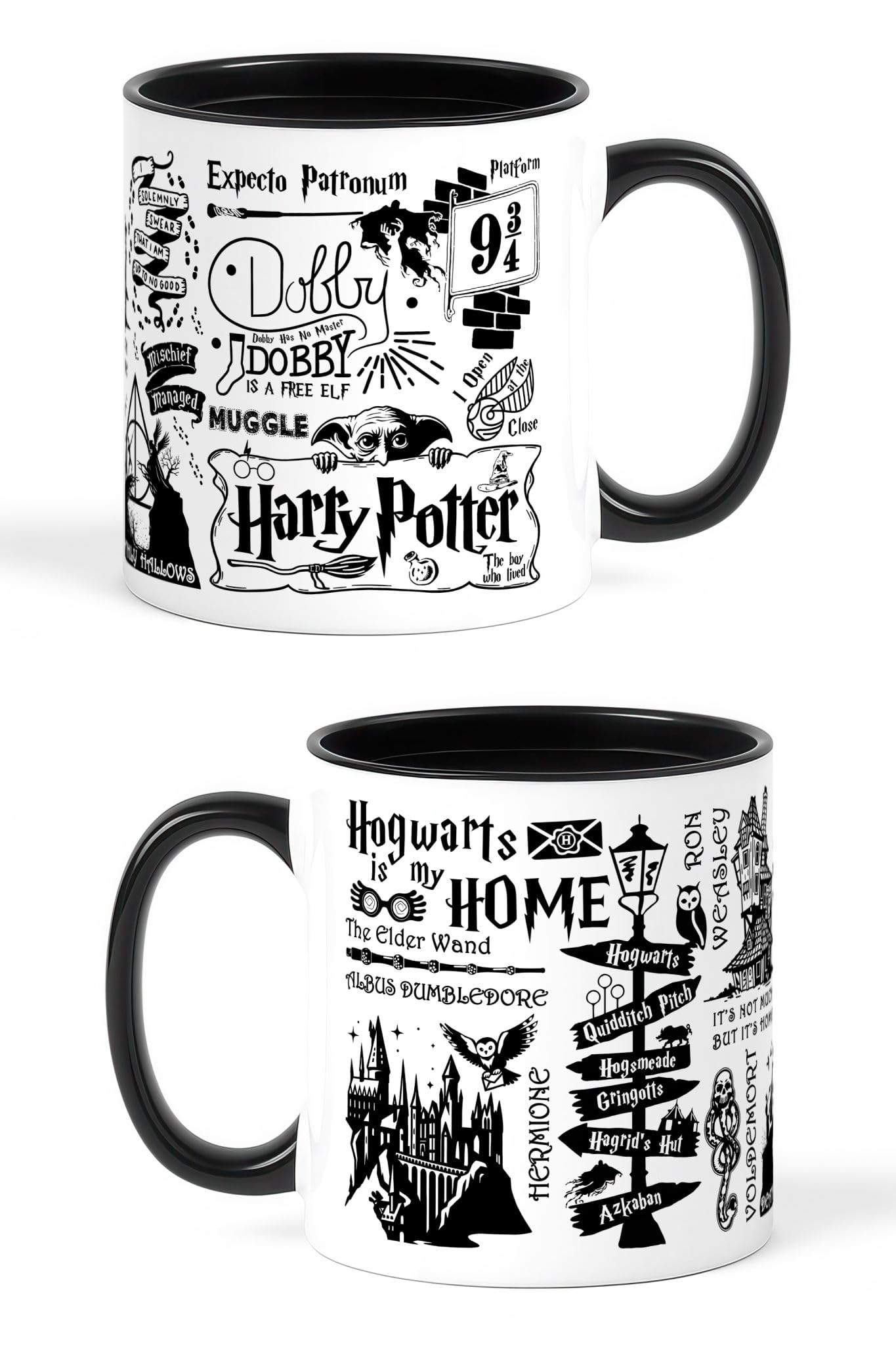 Harry Potter Temalı Özel Tasarım Porselen Kupa Bardak