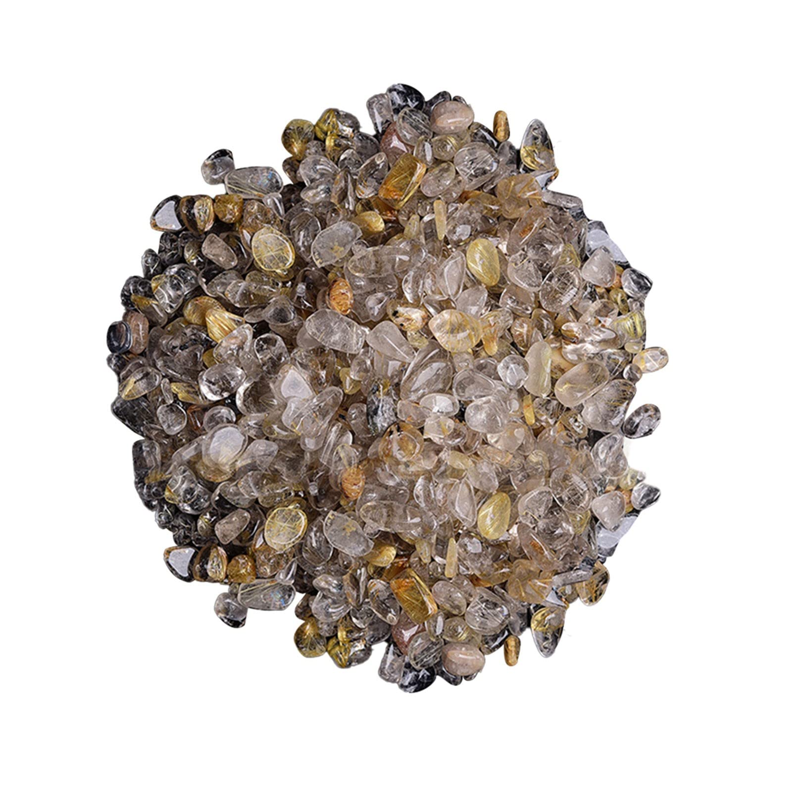 Natural Mixed Quartz Crystal Stones 100g 5-7mm Gravel for Terrarium Aquarium Succulent Potting Craft Jewelry Making Energy Home Décor (R, One Size)