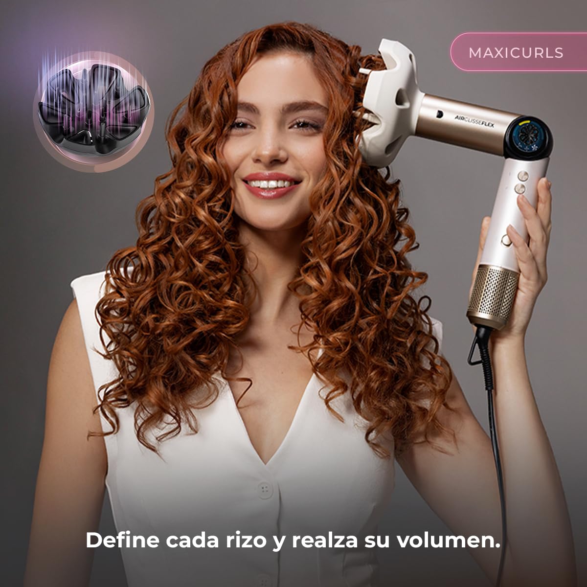 Cecotec AirGlisse 14in1 Flex Cepillo de Aire Moldeador Multifunción 1400W 110000RPM Motor Brushless