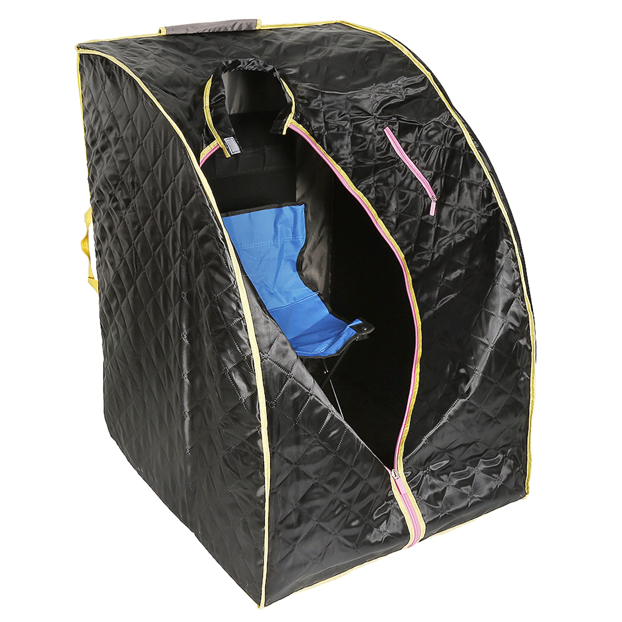 MINGYI Sauna Infrarouge à Sec Portable et Pliable, Sauna Complet du Corps, avec Chaise Pliable et Télécommande, Personnel Sauna pour la Maison, 80×70×98 cm (Noir)