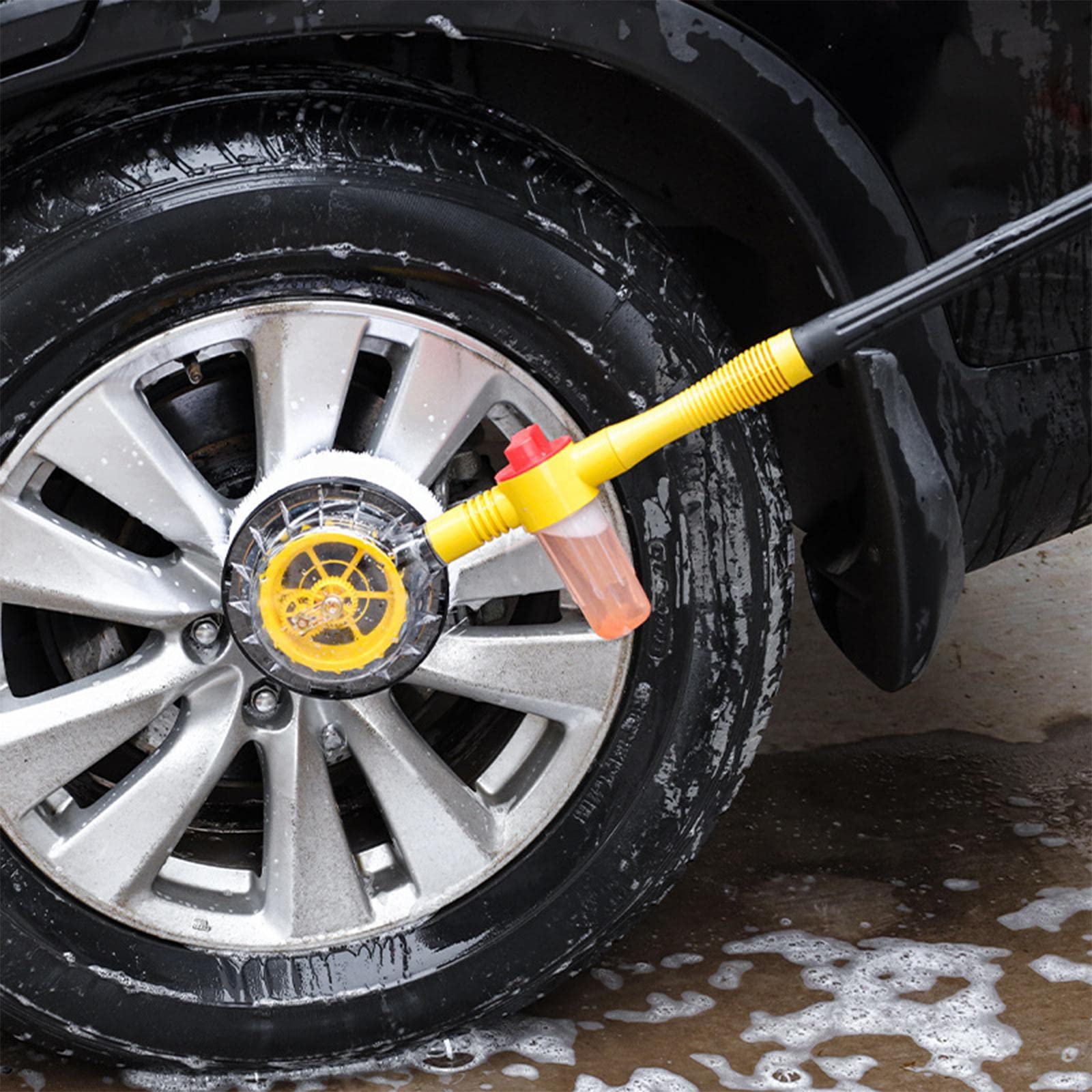 Kit di spazzole rotanti per lavaggio auto Microfibra Quick Connect Regolabile a 360 gradi idropulitrice ad alta pressione per la pulizia del vetro
