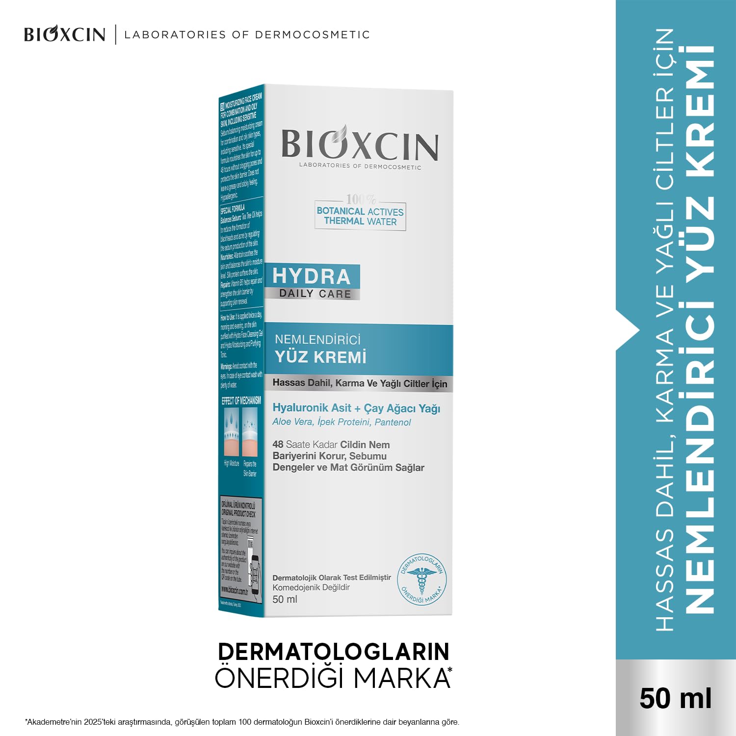 Bioxcin Hydra Nemlendirici Yüz Kremi 50 ml - Karma ve Yağlı Ciltler