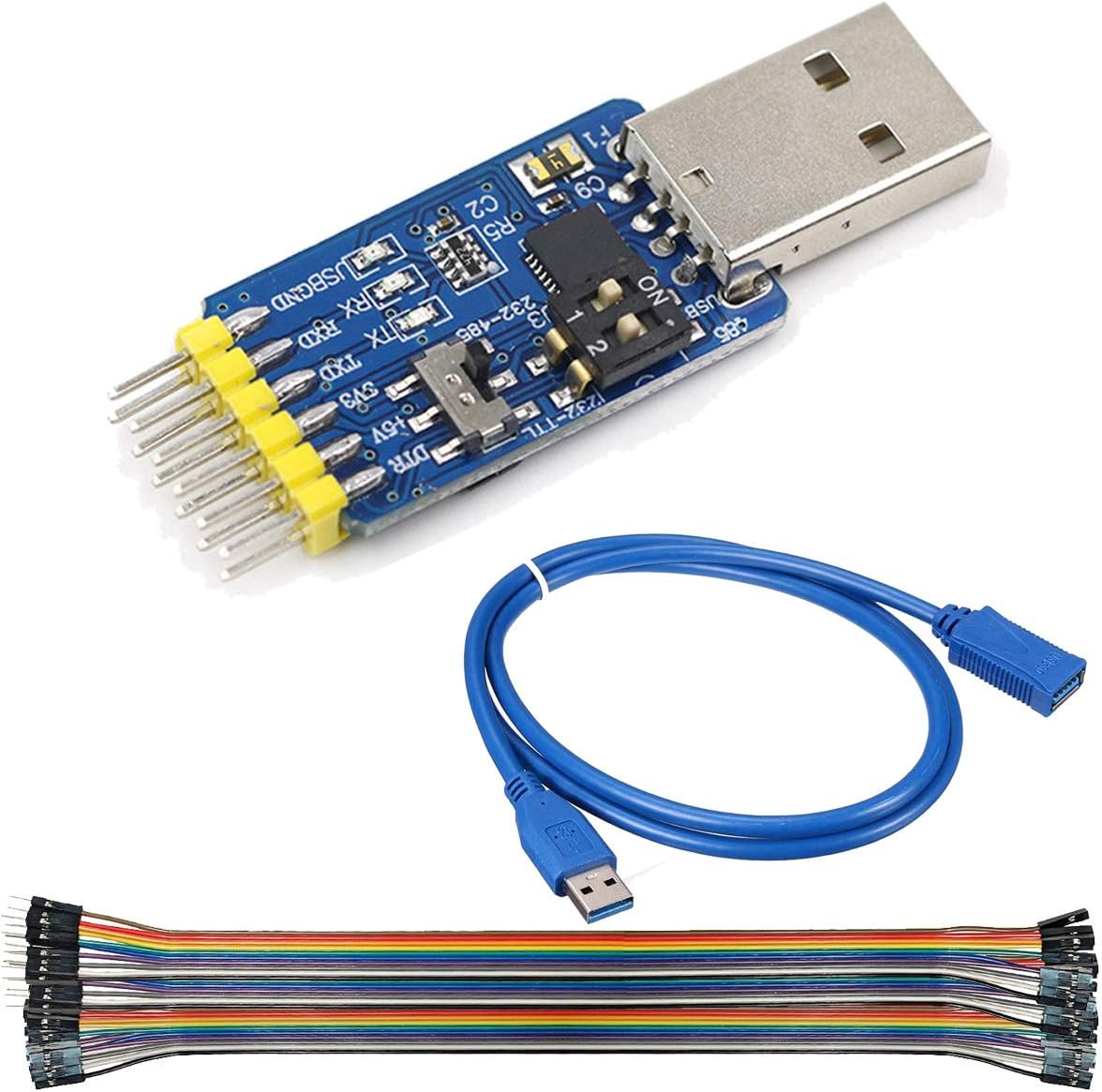 Youmile1PACK Convert Module CP2102 USB To TTL485 232 USB to TTL RS232 USB TTL to RS485 Serial Port Module 6 in 1 Mutual Convert 3.3V/5V with Win8, Win7, WinXp, Win2K, Wince,Linux,Mac