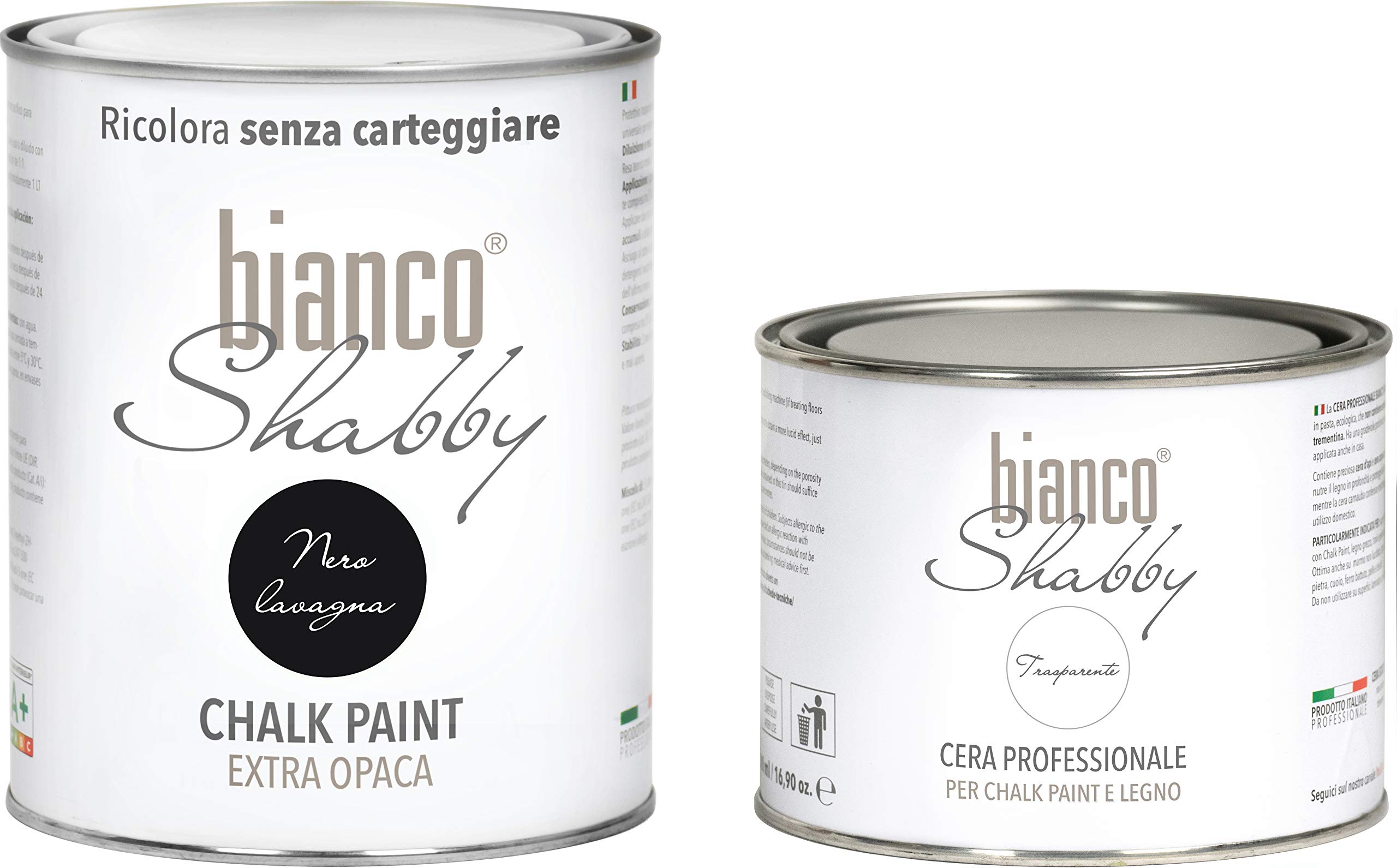 Chalk Paint & Cera Neutra – Pintura Shabby Chic + cera profesional, negro
