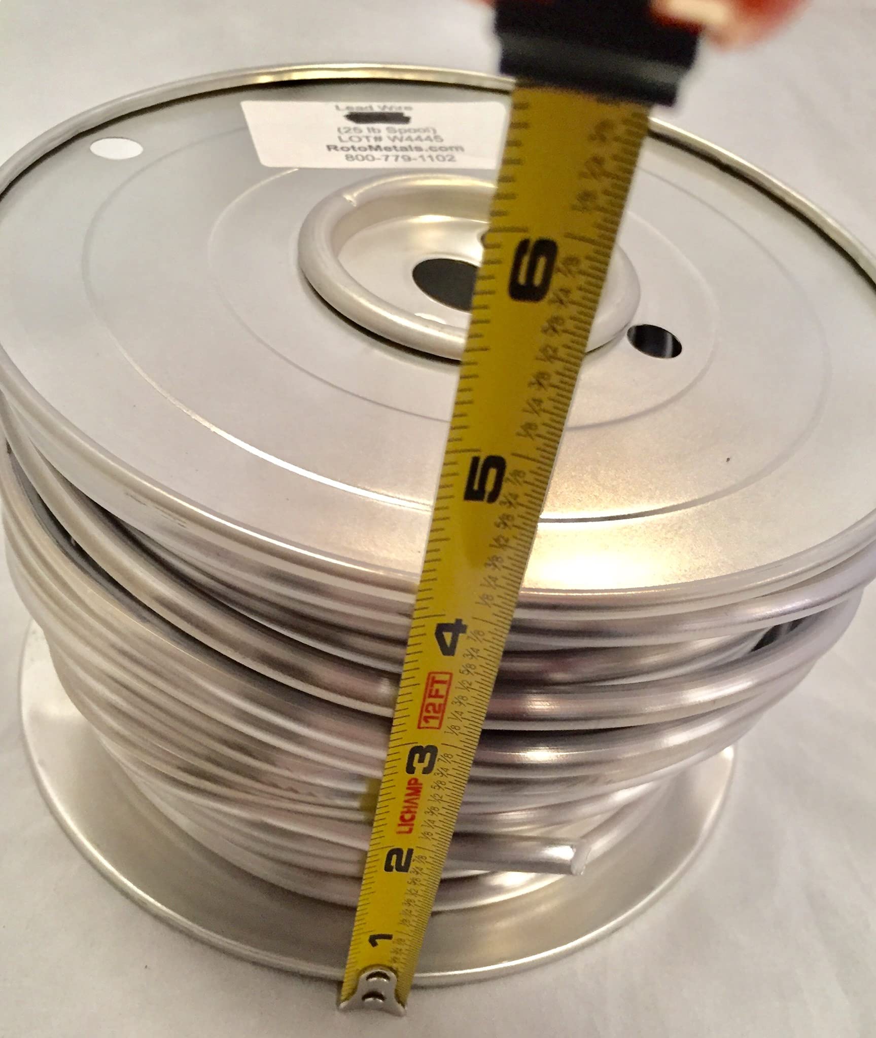 25 Pound Lead Wire Spool - 1/8 inch Diameter (3.175 mm)