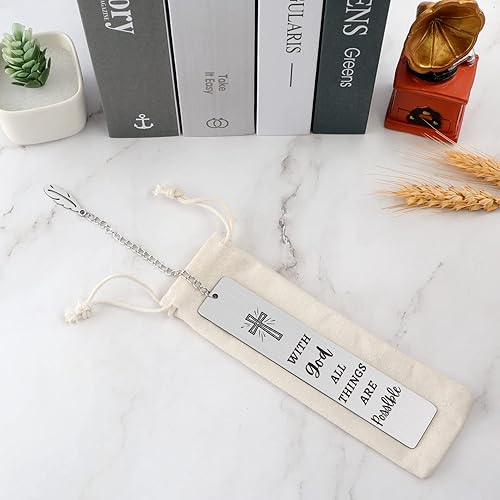 Miniatura 4 de Regalos cristianos para mujeres u hombres, marcapáginas con cadena de hojas, regalos inspiradores para ahijada, madrina, padrino, ahijado, para