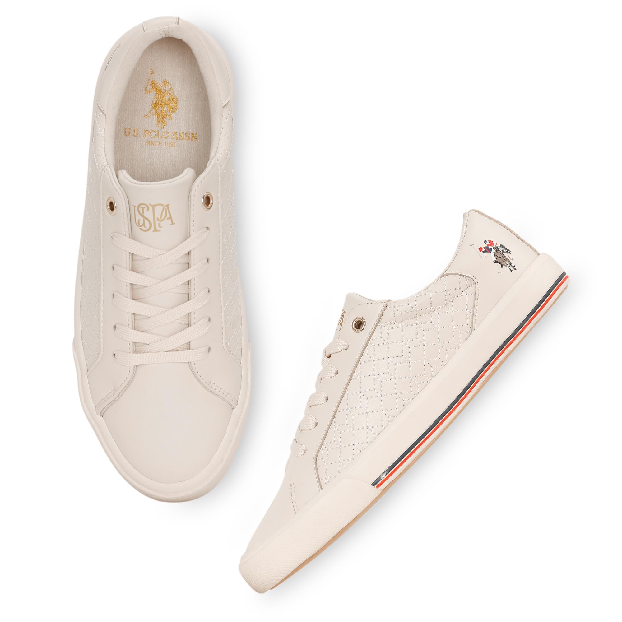 U.S Polo Assn. Women Beverly 3.0 Solid Brand Logo Printed Sneakers-image-7