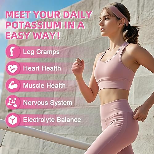 Miniatura 3 de Suplemento de gomitas de potasio para hombres y mujeres, gomitas de citrato de alto potasio sin azúcar para adultos y niños, apoyo para calambres en