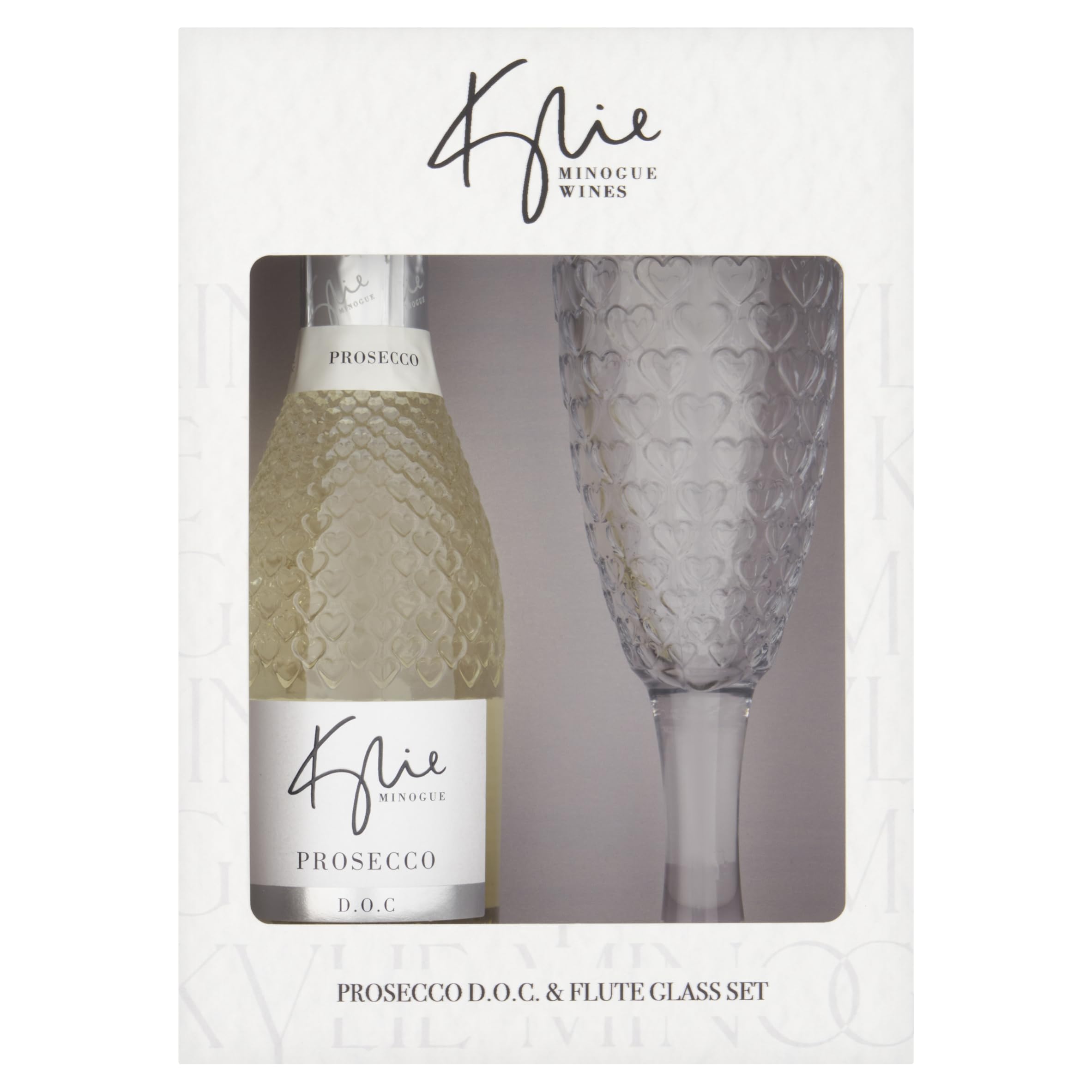 Kylie Minogue Mini Prosecco D.O.C Gift Pack – 20cl, 11% ABV with Heart‑Detail Flute – Elegant Gift by Blue Tree Gifts
