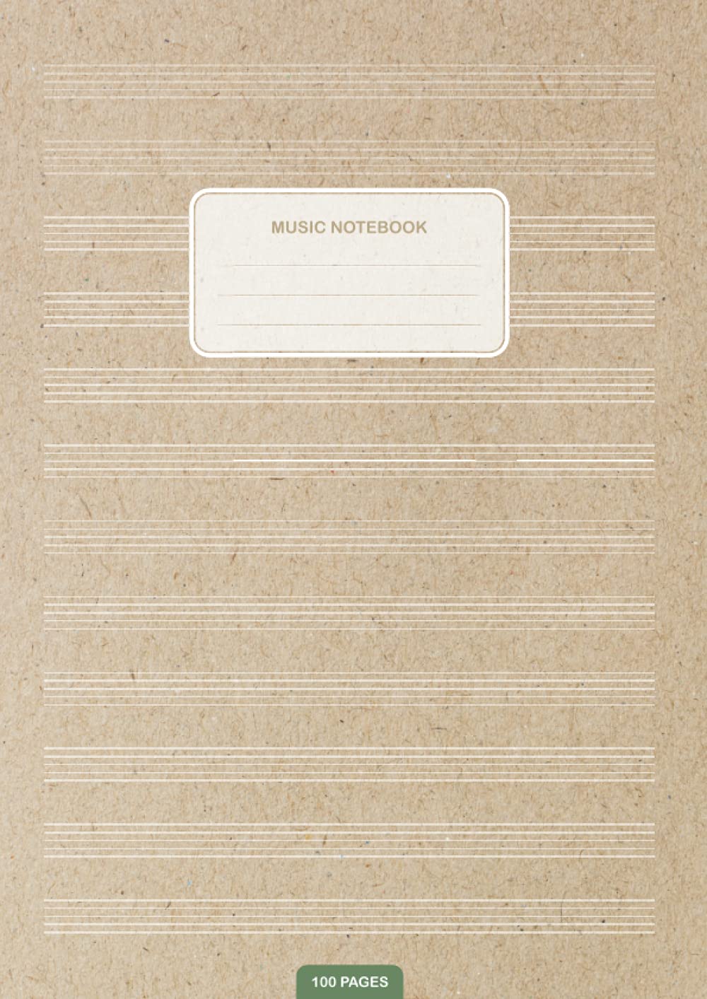 Music Notebook: Music Manuscript Notebook A4 | 100 Pages - 12 Staves per Page | Blank Staff Paper Notebook