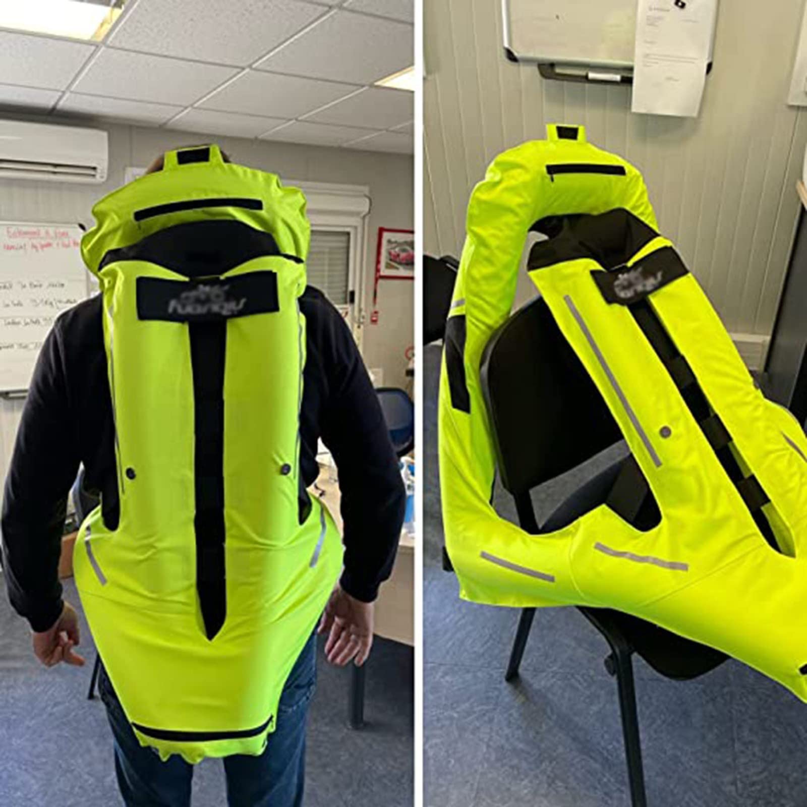 Motorrad Airbagweste Für Männer Und Frauen, Motocross-Airbag Reitjacke Mit Reflexstreifen, Moto Airbag Für Erwachsene A,XXL