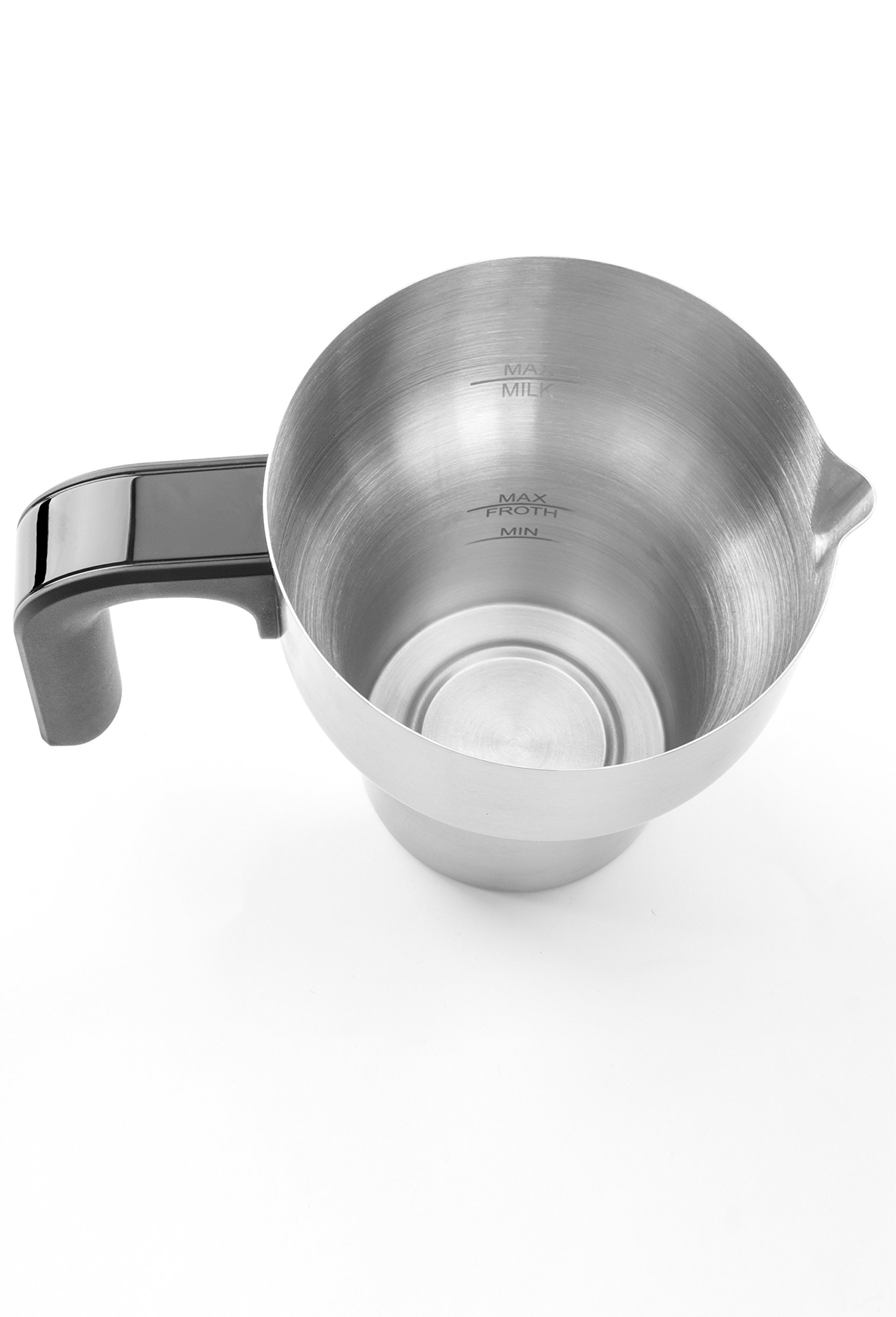 GASTROBACK Design Milk and Chocolate Advanced, 650 Watt Induktion-Milchaufschäumer für 1 Liter Milchschaum, heiße Schokolade, Milchaufschäumer elektrisch, schwarz/Silver