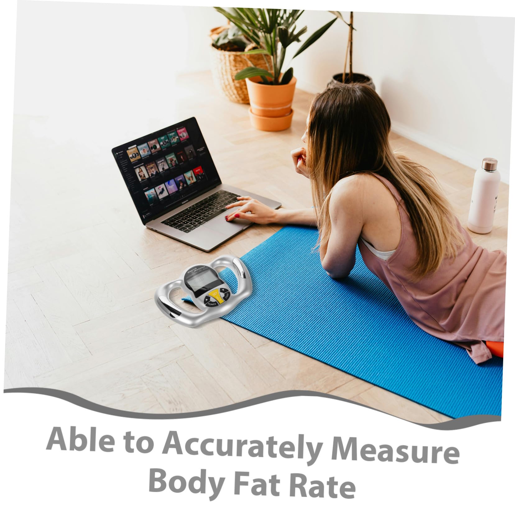 ibasenice Medidor de Grasa Corporal Portátil Interfaz Fácil de Usar y Análisis Multifuncional, Dispositivo Abs para Medición Precisa Lugar y Momento
