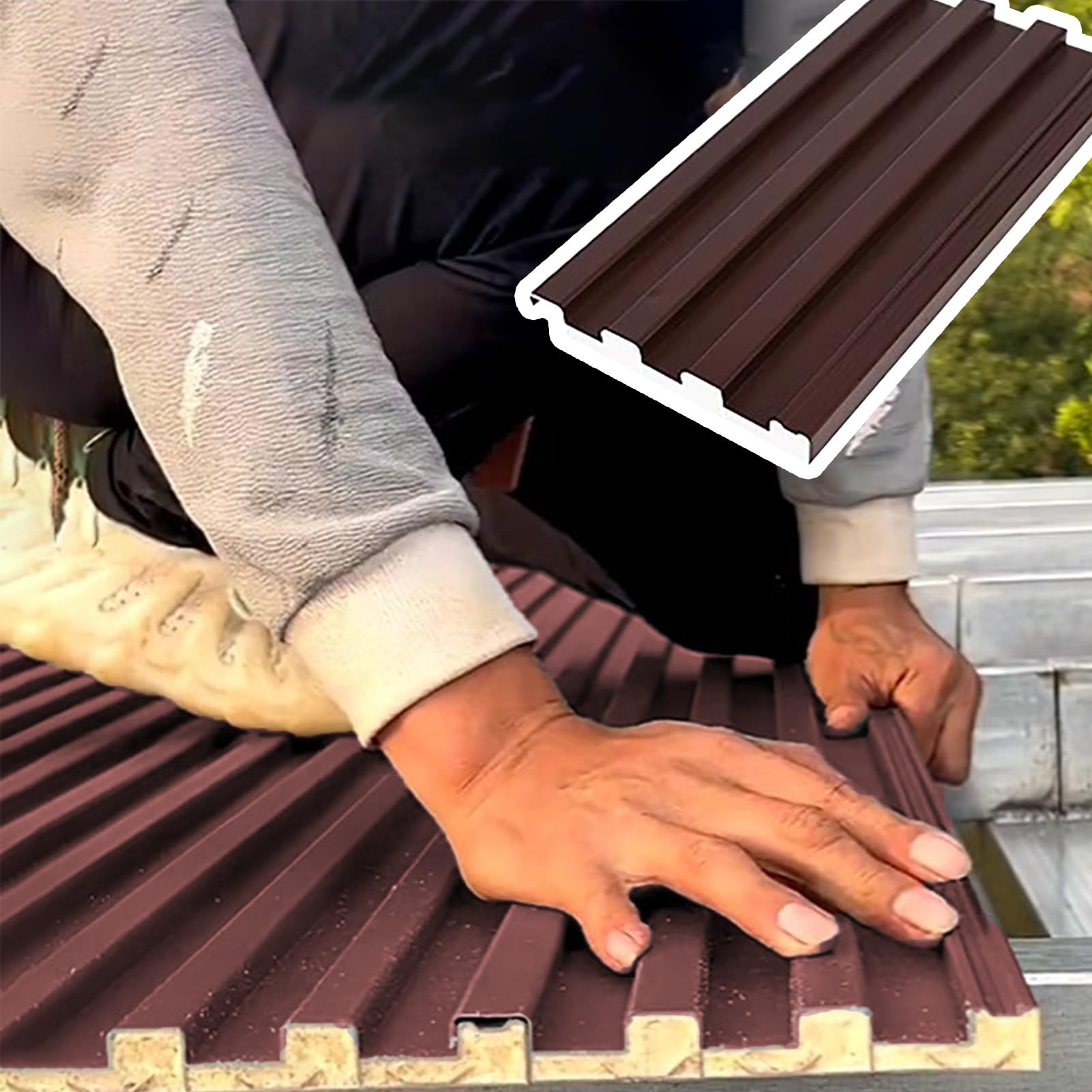 Chapa Tejado Paquete de 3, 6, 8 Paneles de Aluminio para Techo, Láminas Corrugadas Aislantes para Techo, Paneles de Revestimiento para Invernaderos, Cubiertas de Balcones y Gallineros.(1 pcs,L1.6m/62.