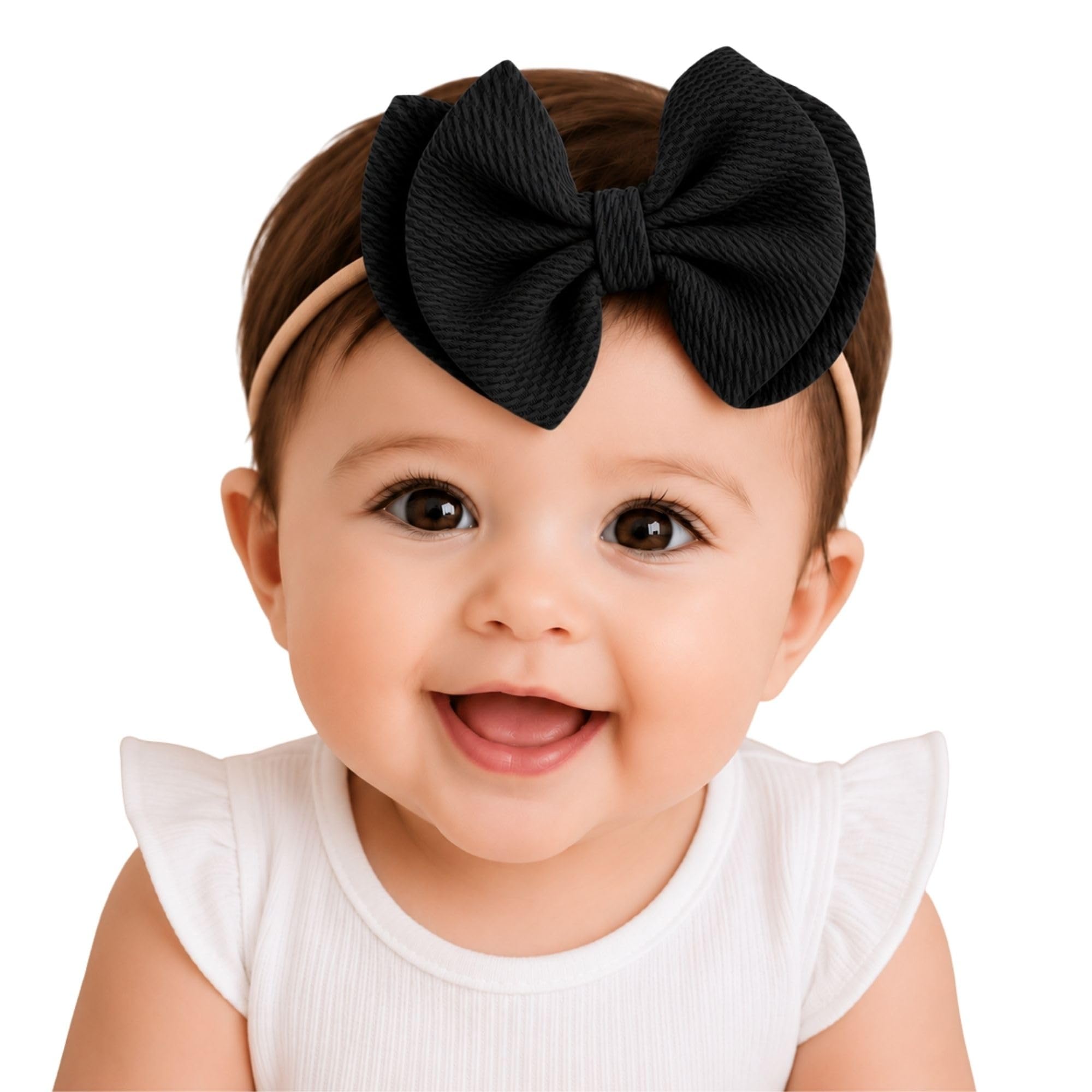 Bembika Bow Headband For Baby Girl Hair Accessories For Girls Baby Headband For Girls Black-image-1