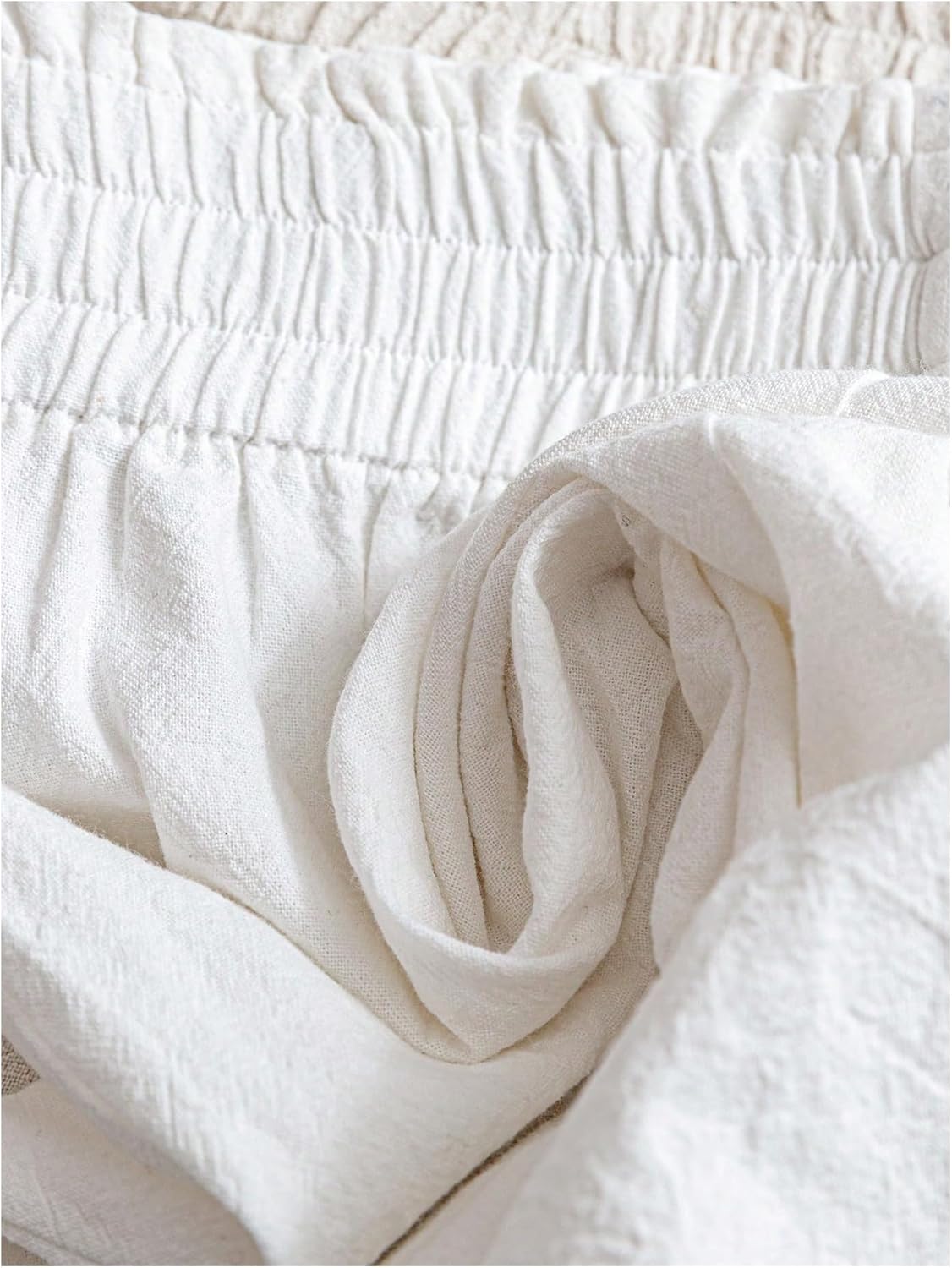 WDIRARA Women's 3 Pack Linen Shorts Elastic Waist Comfy Soft Lounge Shorts - Image 5