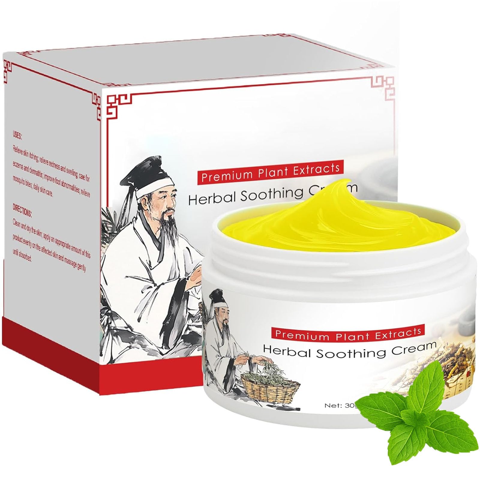 Rulinal Herbal Soothing Cream, An𝘁𝗶b𝗮c𝘁erial Natural Soothing P𝘀𝗼𝗿i𝗮𝘀is E𝗰z𝗲𝗺a Crema, Herbal Ointment for Natural Relief of Skin Problems,