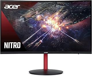 Acer Nitro XZ272 Pbmiiphx 27" 1500R Curved Zero Frame Full HD (1920 x 1080) Gaming Monitor with AMD Radeon FreeSync Technology, 165Hz, VESA Certified DisplayHDR 400, (Display Port & 2 x HDMI Ports)