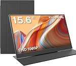 Moniteur portable, 15.6" FHD 1080P Écran de voyage pour ordinateur portable, écran externe ultra-mince avec Kickstand, extendeur d'écran pour PC Téléphone Mac PS4/5 Commutateur Xbox
