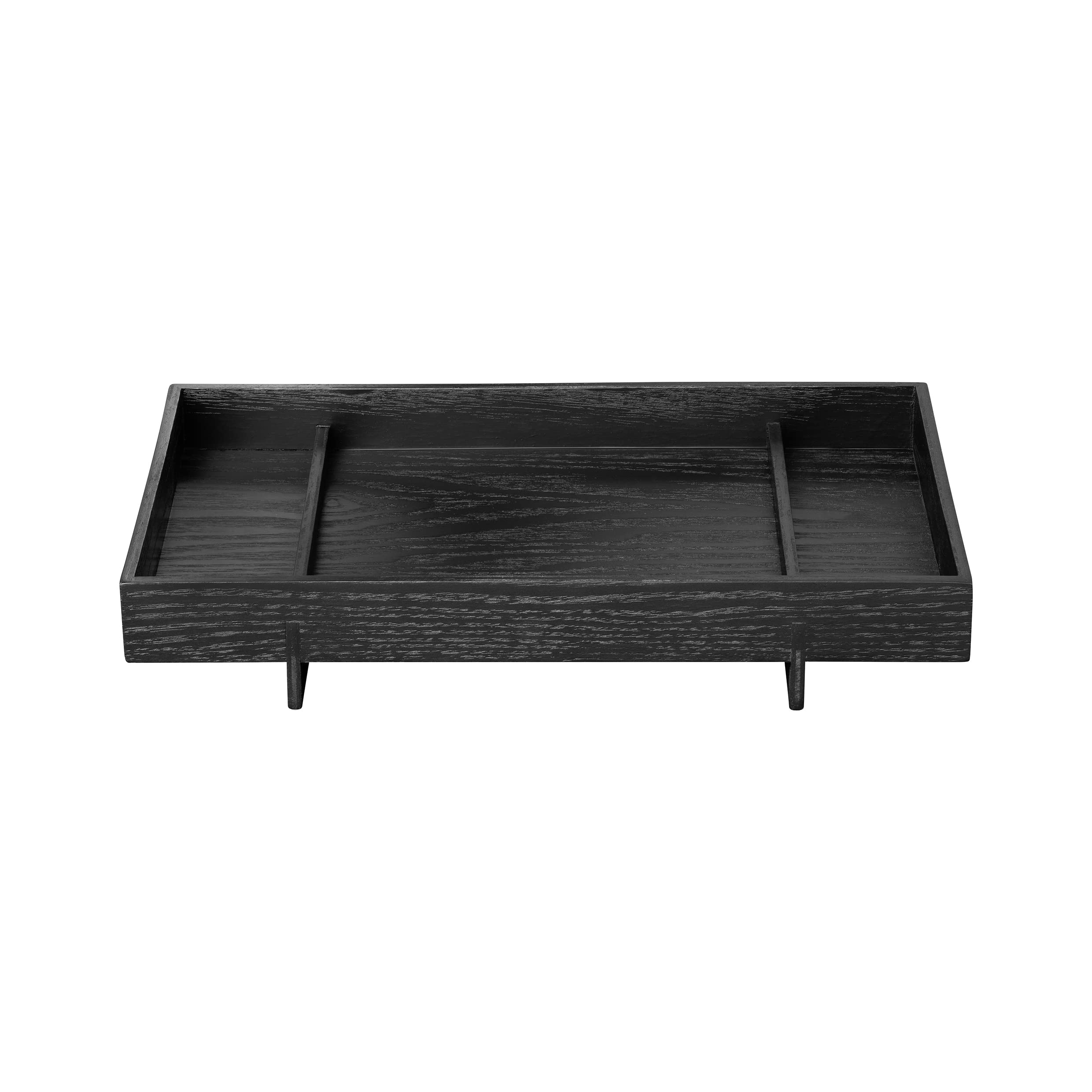 blomus Tablett -ABENTO- Serviertablett Organizer aus Holz | Farbe Schwarz | Größe L