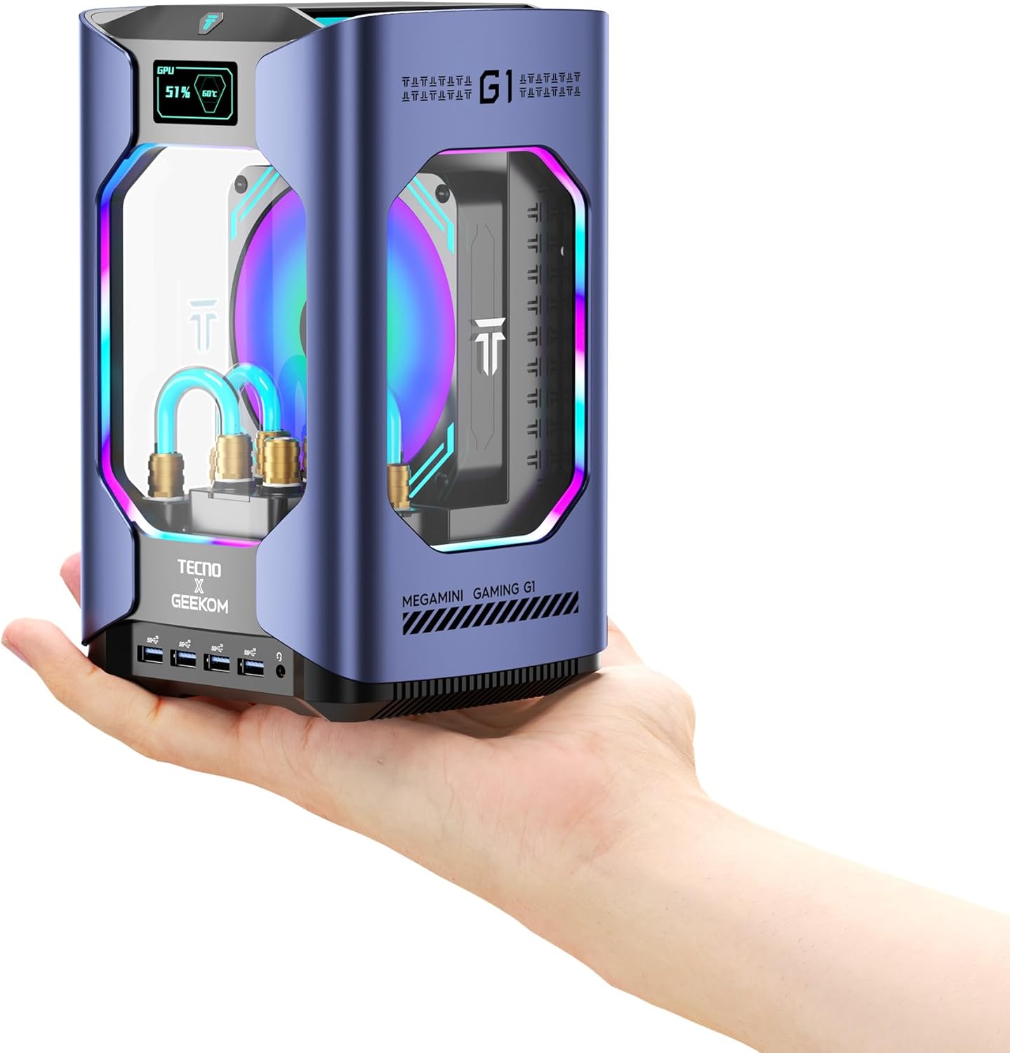 GEEKOM G1 RTX 4060 Mini Gaming PC-with Intel Core i9 13900HK Mini Gaming Computer, Water Cooled Desktop PC/2TB SSD 32GB DDR5 RAM/3-Year Quality Support/4 Prestigious Awards/Win 11/8 USB/Oculink GEEKOM G1 RTX 4060 Mini Gaming PC-with Intel Core i9 13900HK Mini Gaming Computer, Water Cooled Desktop PC/2TB SSD 32GB DDR5 RAM/3-Year Quality Support/4 Prestigious Awards/Win 11/8 USB/Oculink