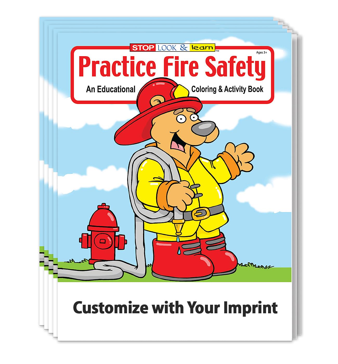ZOCO – Fire Safety Custom Coloring & Activity Books for Kids (250 Bulk Pack, Without Crayons) – Fire Prevention Week, National Night Out Educational
