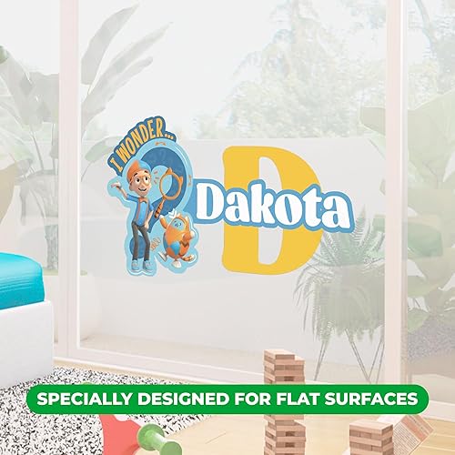 Miniatura 3 de Calcomanía de pared Blippi con nombre personalizado y inicial para niños serie EGD X Blippi colección Prime calcomanía de pared para decoración de