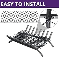 Vista 5 de Mxclimate Retenedor de brasas para rejilla de chimenea, evita que las brasas quemadas se caigan, accesorios de lugar de fuego para interiores