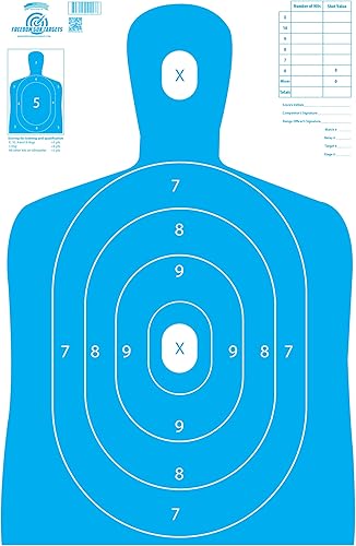 Miniatura 1 de Freedom Gun Targets - Objetivos de tiro de silueta azul de 23 x 35 pulgadas