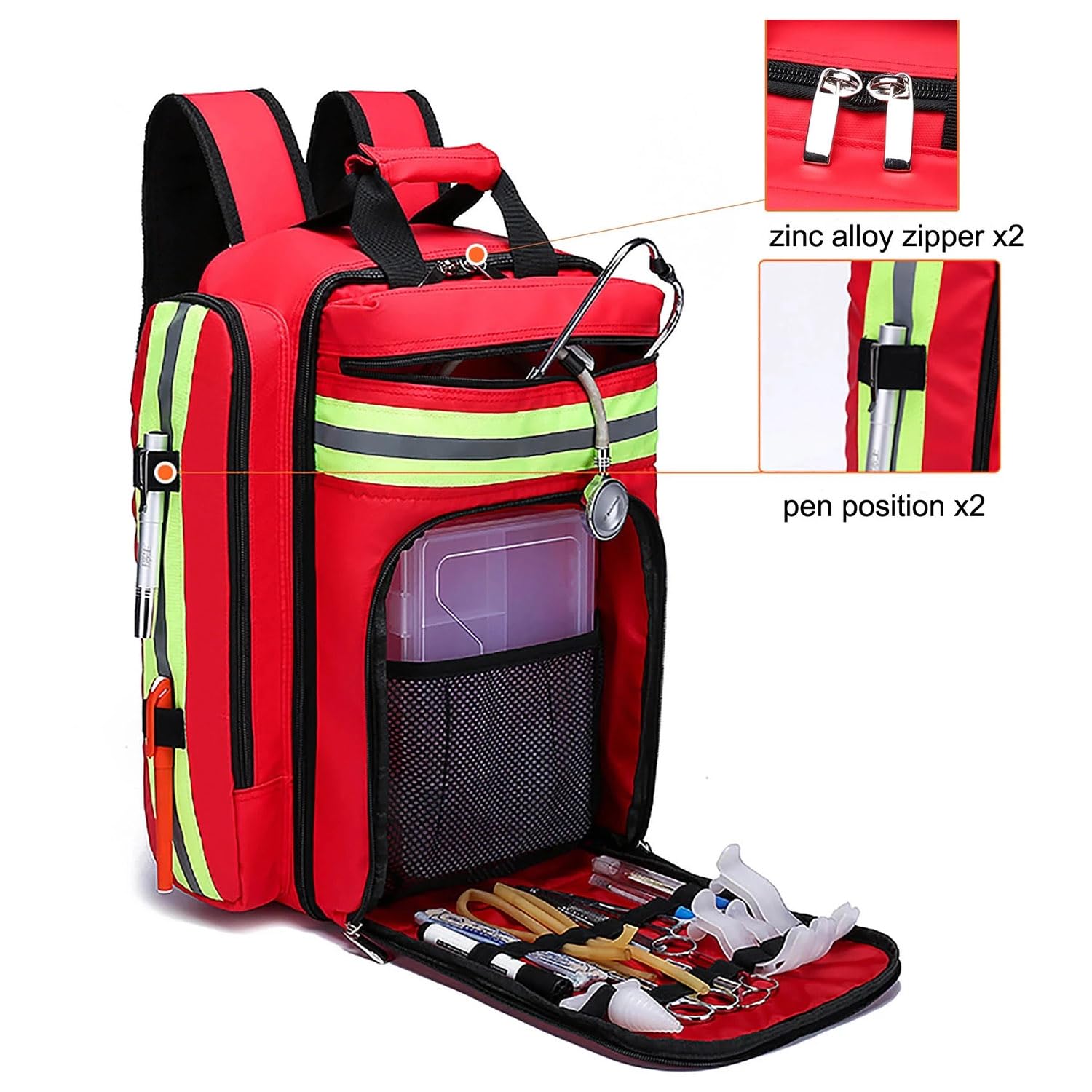Zaino di Pronto Soccorso Borsa di Emergenza Vuota Borsa Impermeabile per Kit di Sopravvivenza per Campeggio All'aperto di Grande capacità