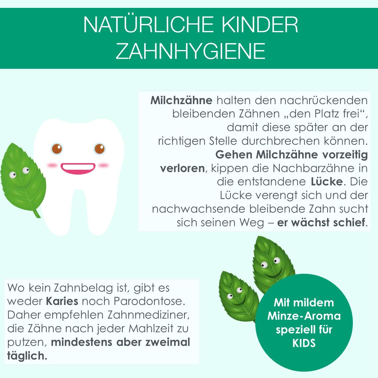 LOGODENT Gel de Menthe Bio sans additifs de fluorure synthétiques, végétalien, 3 x 50 ML