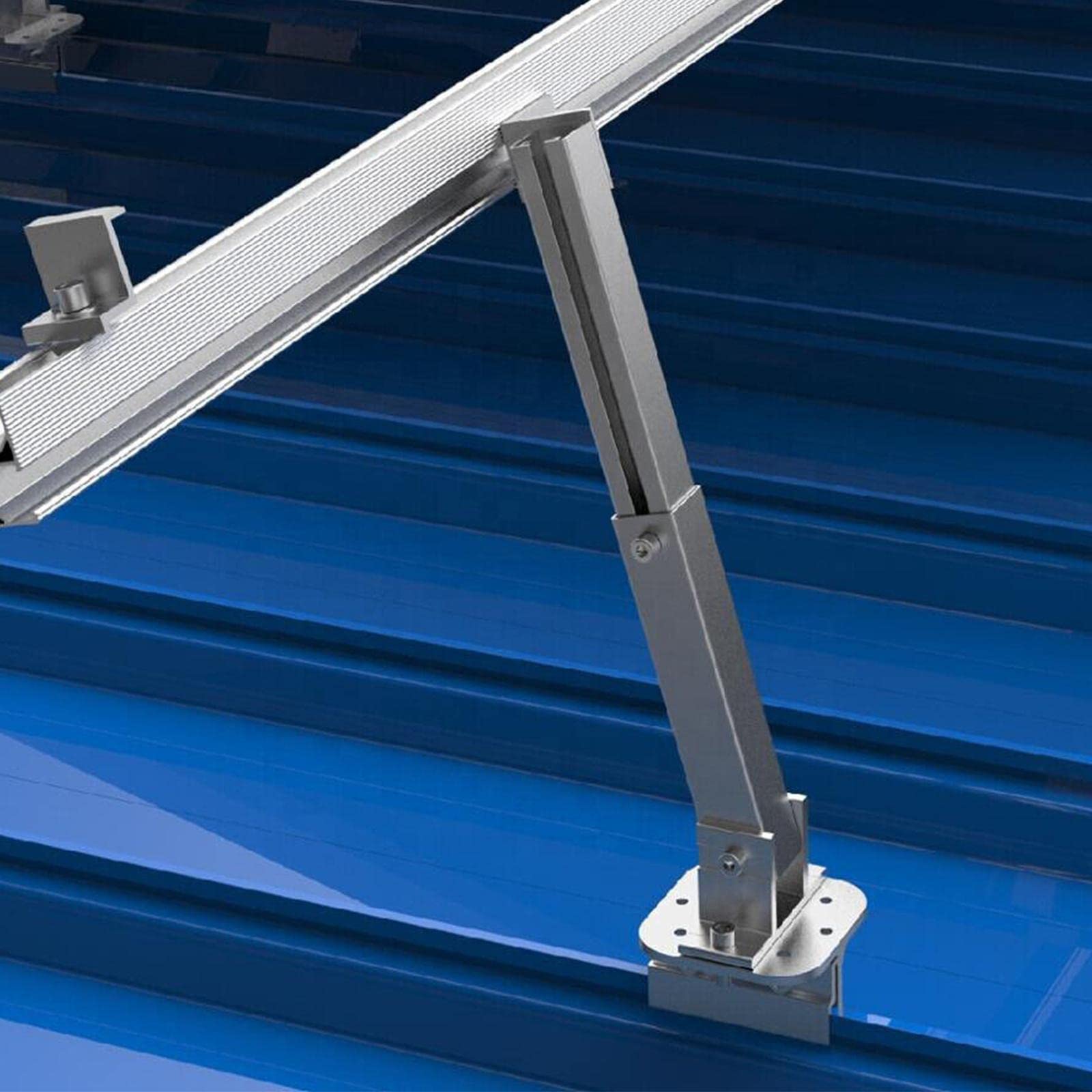 Zestaw wsporników do montażu paneli słonecznych, aluminiowe wsporniki paneli słonecznych, regulowane aluminiowe wsporniki do paneli słonecznych na płaski dach kamper łodzie Dachy Ściany Dachy Ściany