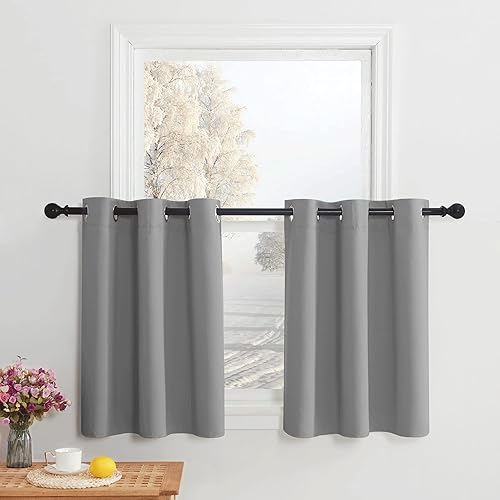 Miniatura 106 de NICETOWN Cortinas Opacas para Ventana de Guardería - Tratamiento de Ventana con Parte Superior de Ojales, Paneles de Cortinas Opacas (Verde Biscotti