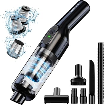 dormzie Handheld Vacuum Cordless, 16000Pa Powerful Suction, Lightweight at 1.3 lbs, Type-C Charge, Multiple Accessories, Rechargeable Car Vacuum Cleaners for Home Office Pet