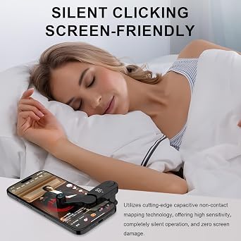 Auto Clicker Smart Tapper for iPhone iPad Android TikTok - Auto Touch Device with Adjustable Speed, Instant Clicker for Live Stream Likes, Social Media Tasks(Black)