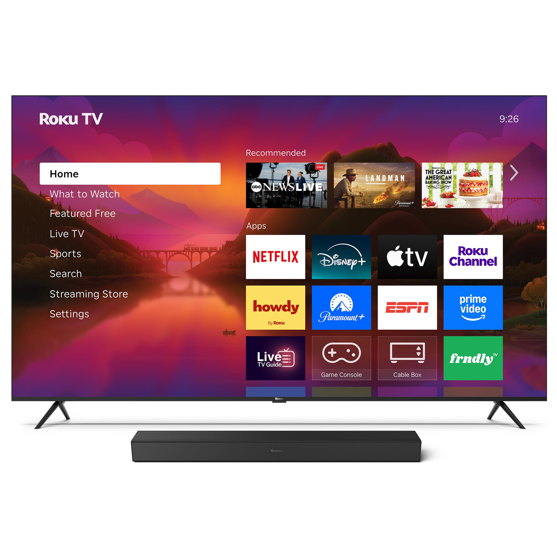 Roku Smart TV – 75-Inch Plus Series, Mini-LED TV – RokuTV with Enhanced Voice Remote – Flat Screen 4K QLED Television TV Wireless Soundbar, Soundbar Exclusively for RokuTV